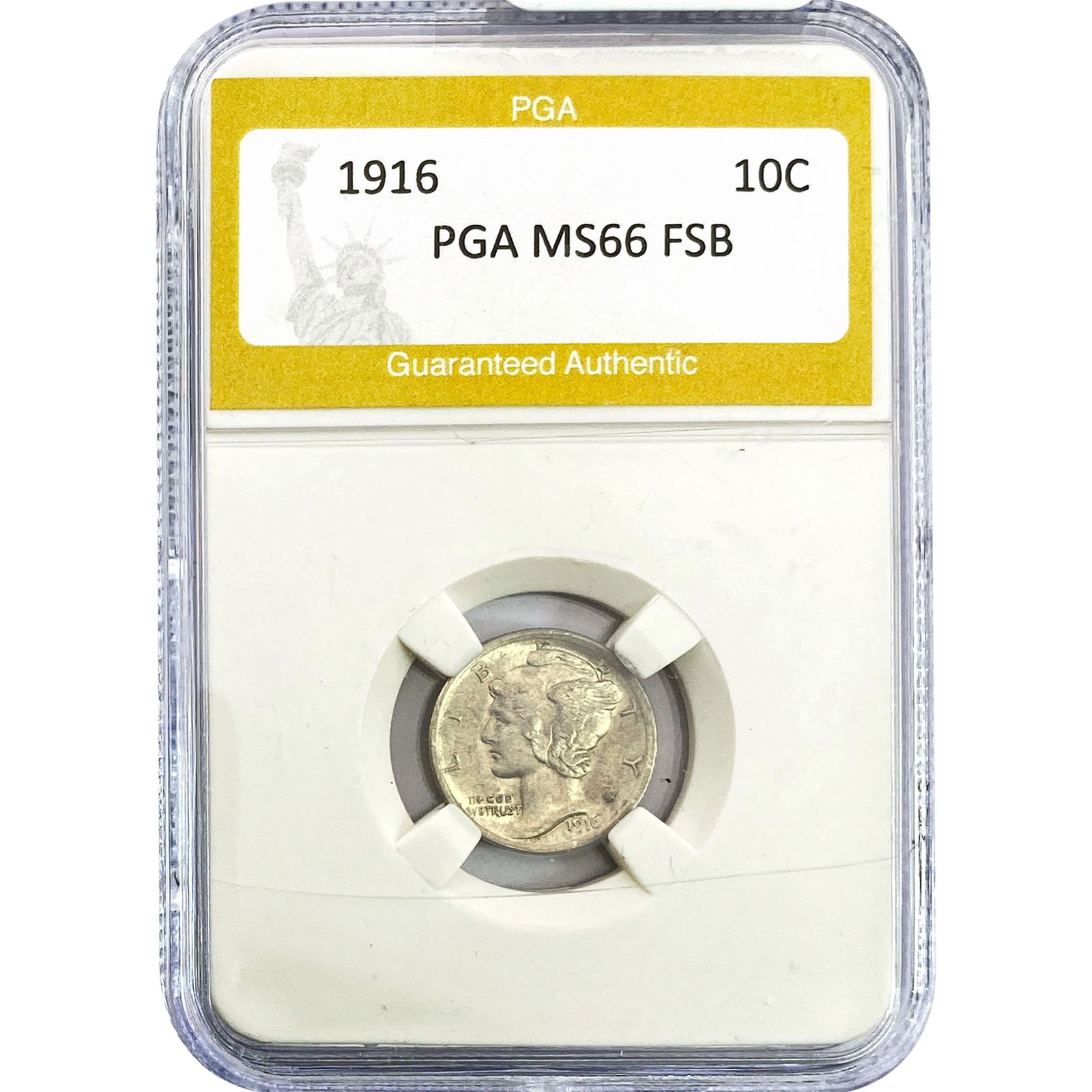 1916 Mercury Silver Dime PGA MS66 FSB (1 of 2)
