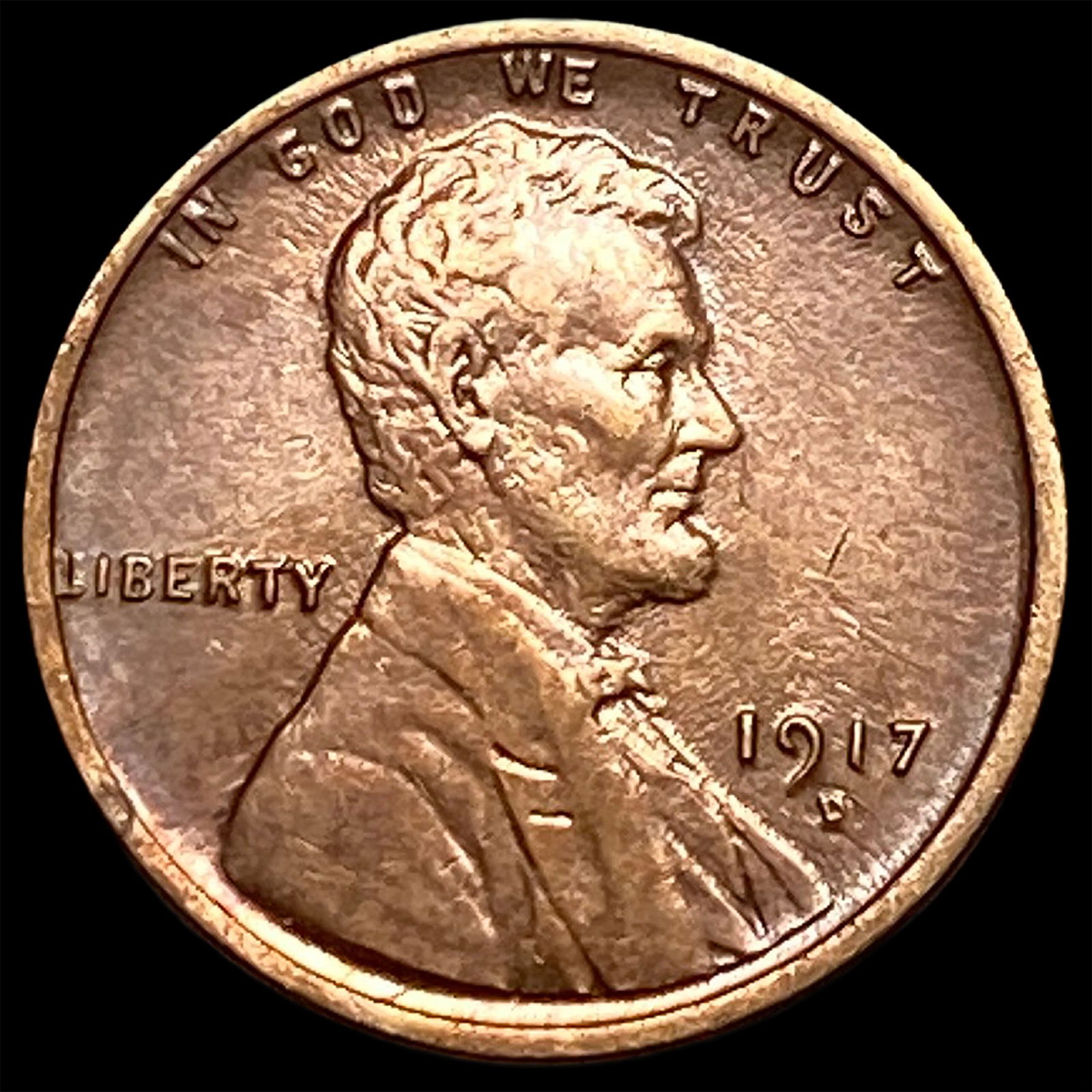 1917-D Bronze Lincoln Wheat Cent CLOSELY UNCIRCULATED (1 of 2)
