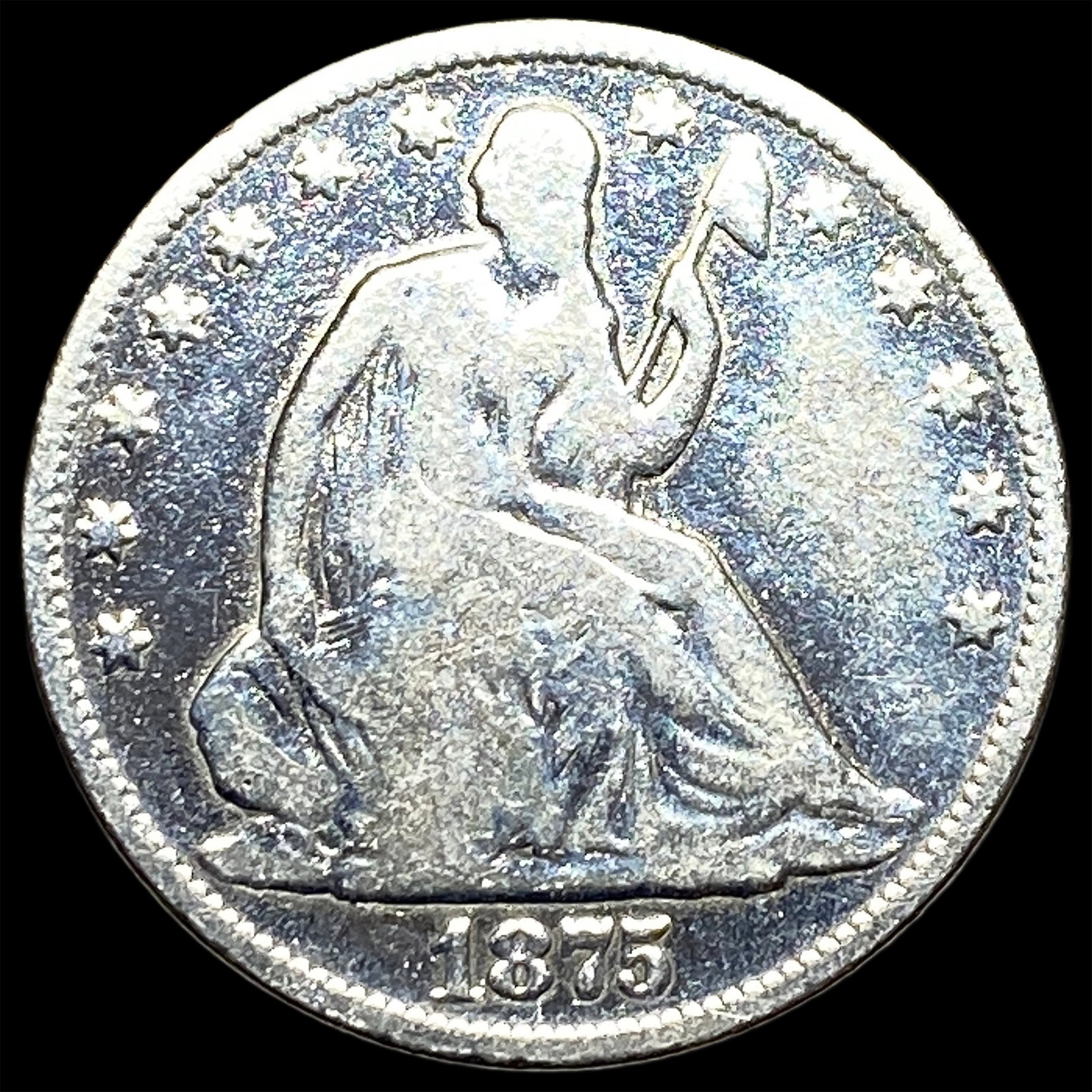 1875 Silver Half Dollar (Seated Liberty) HIGH GRADE (1 of 2)