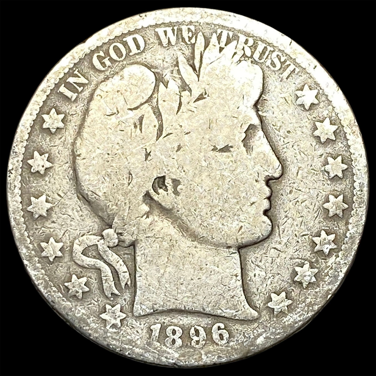 1896-O Silver Half Dollar NICELY CIRCULATED: 1896-O Silver Half Dollar NICELY CIRCULATED