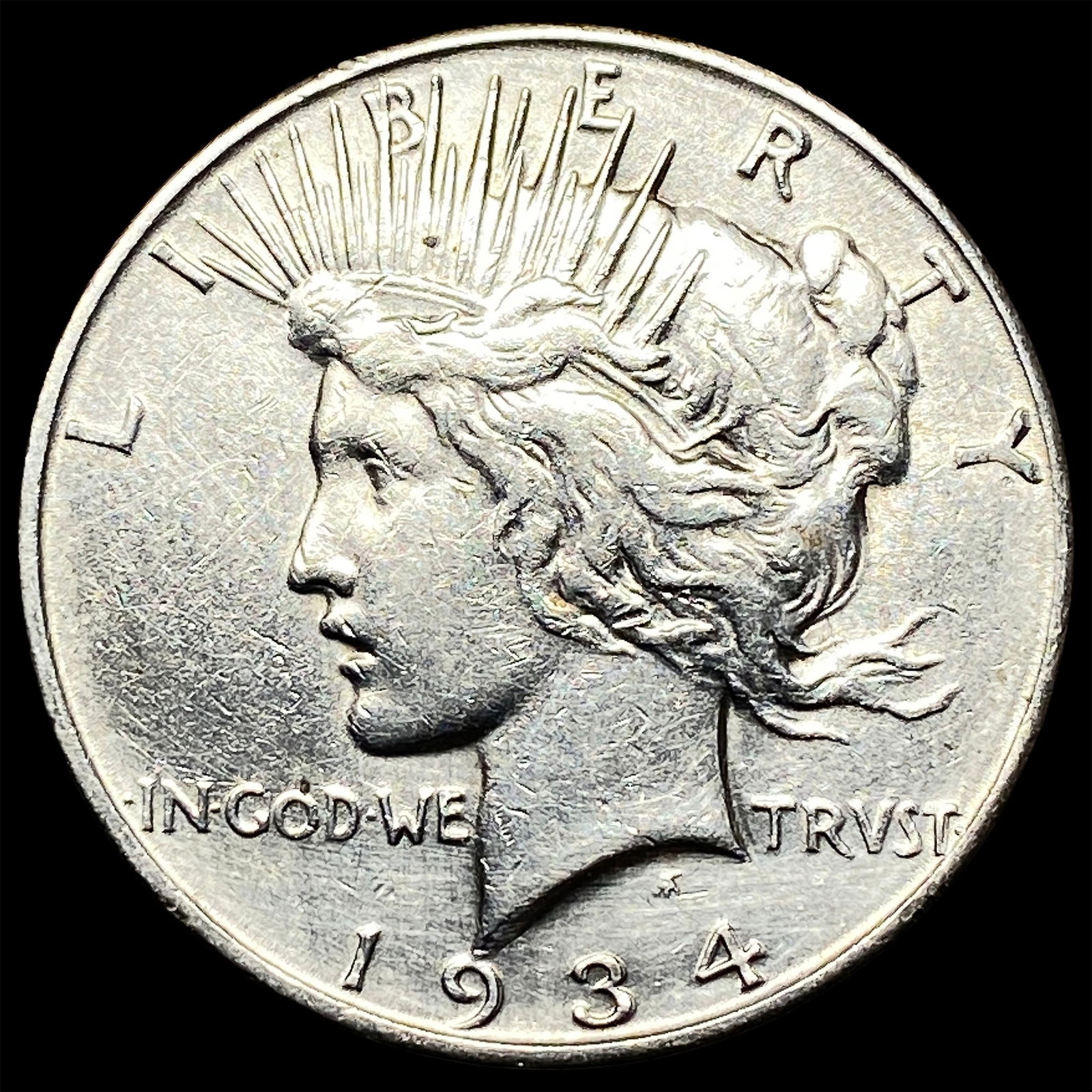 1934 Silver Peace Dollar CLOSELY UNCIRCULATED (1 of 2)