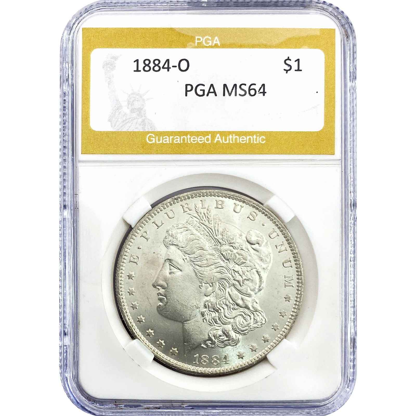 1884-O Morgan Silver Dollar PGA MS64: 1884-O Morgan Silver Dollar PGA MS64