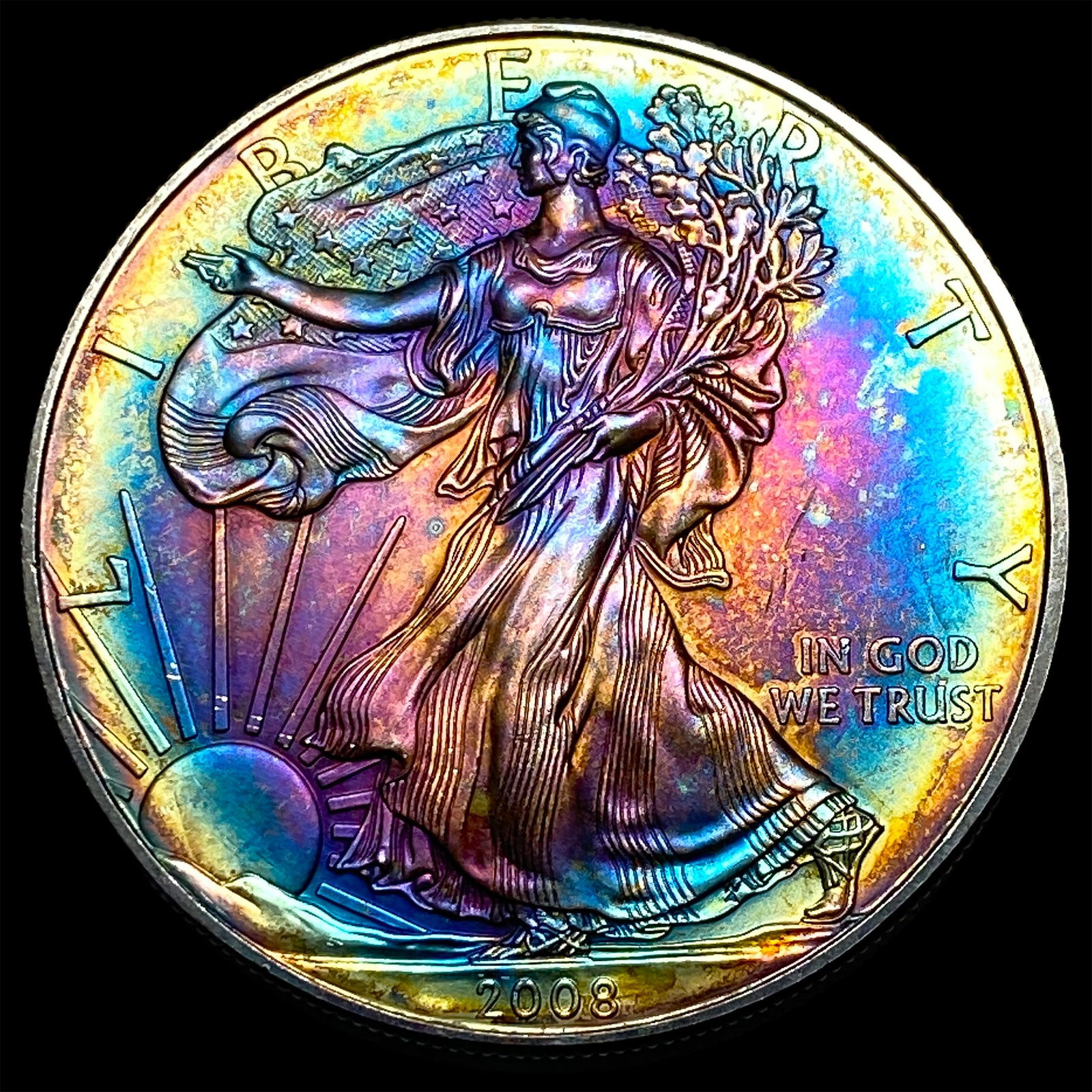 2008 1 oz Silver American Eagle $1 GEM BU (1 of 2)