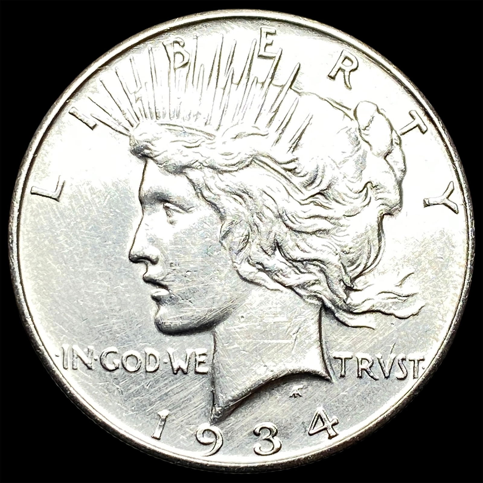 1934 Silver Peace Dollar CLOSELY UNCIRCULATED (1 of 2)