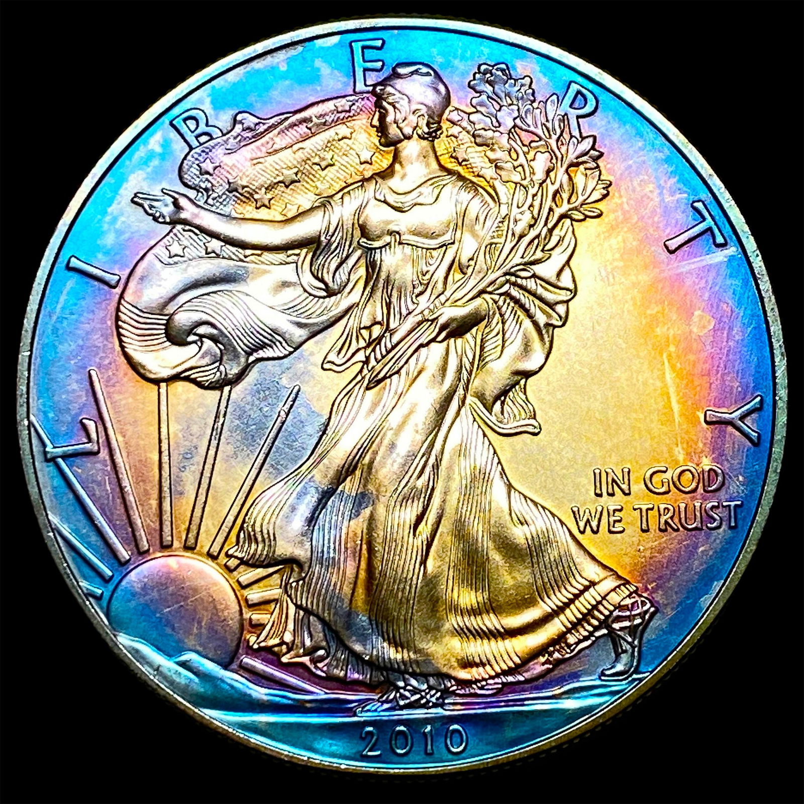 2010 1 oz Silver American Eagle $1 GEM BU (1 of 2)
