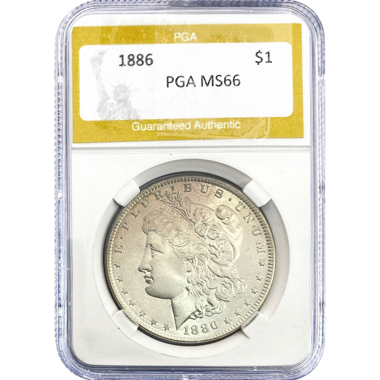 1886 Morgan Silver Dollar PGA MS66: 1886 Morgan Silver Dollar PGA MS66