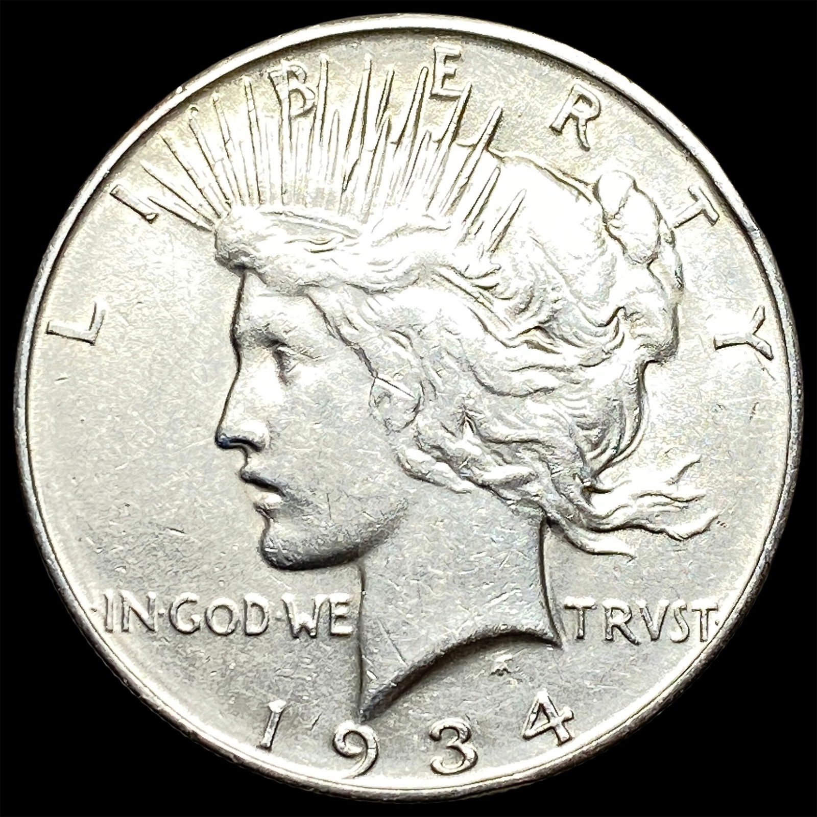 1934 Silver Peace Dollar CLOSELY UNCIRCULATED (1 of 2)