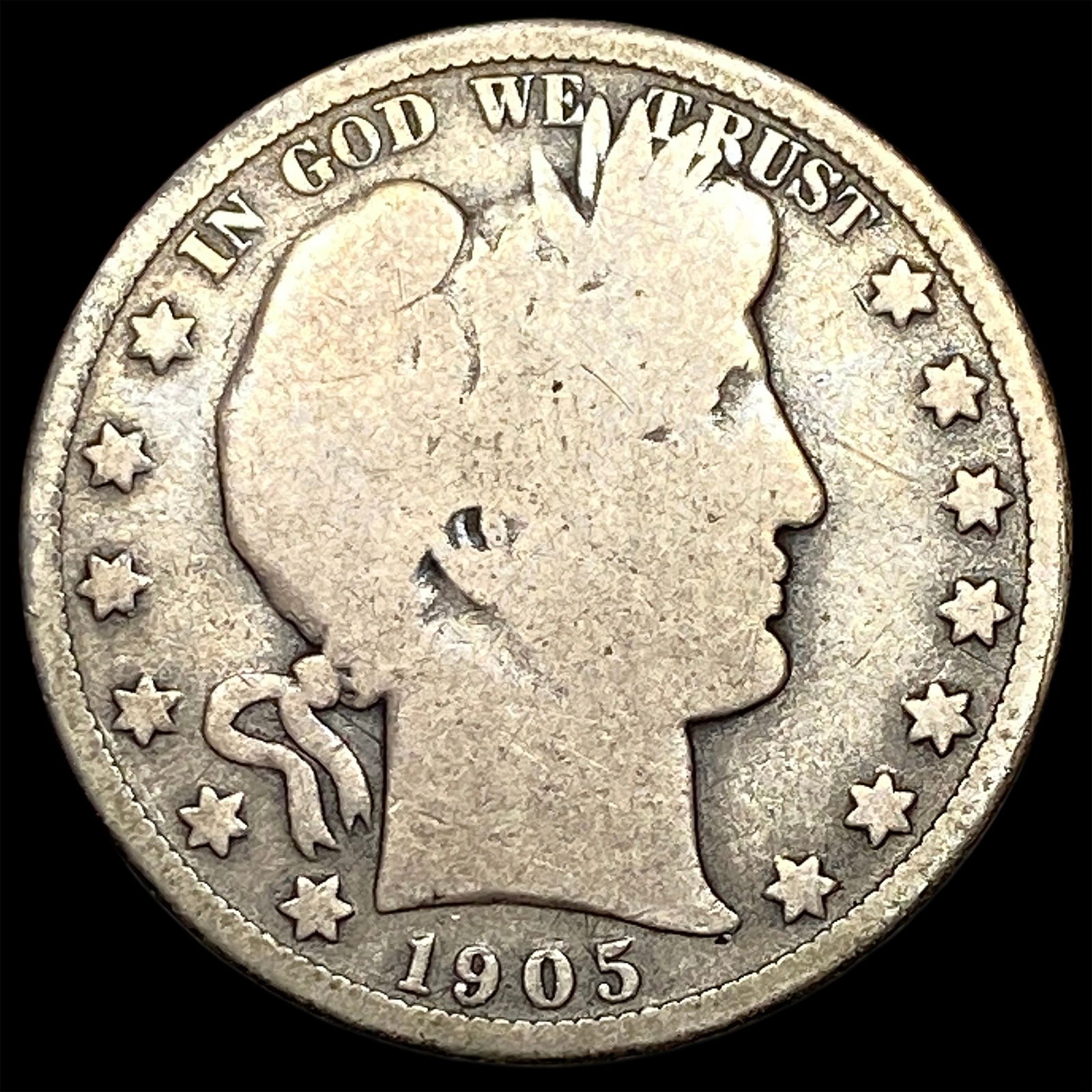 1905-O Silver Barber Half Dollar NICELY CIRCULATED (1 of 2)