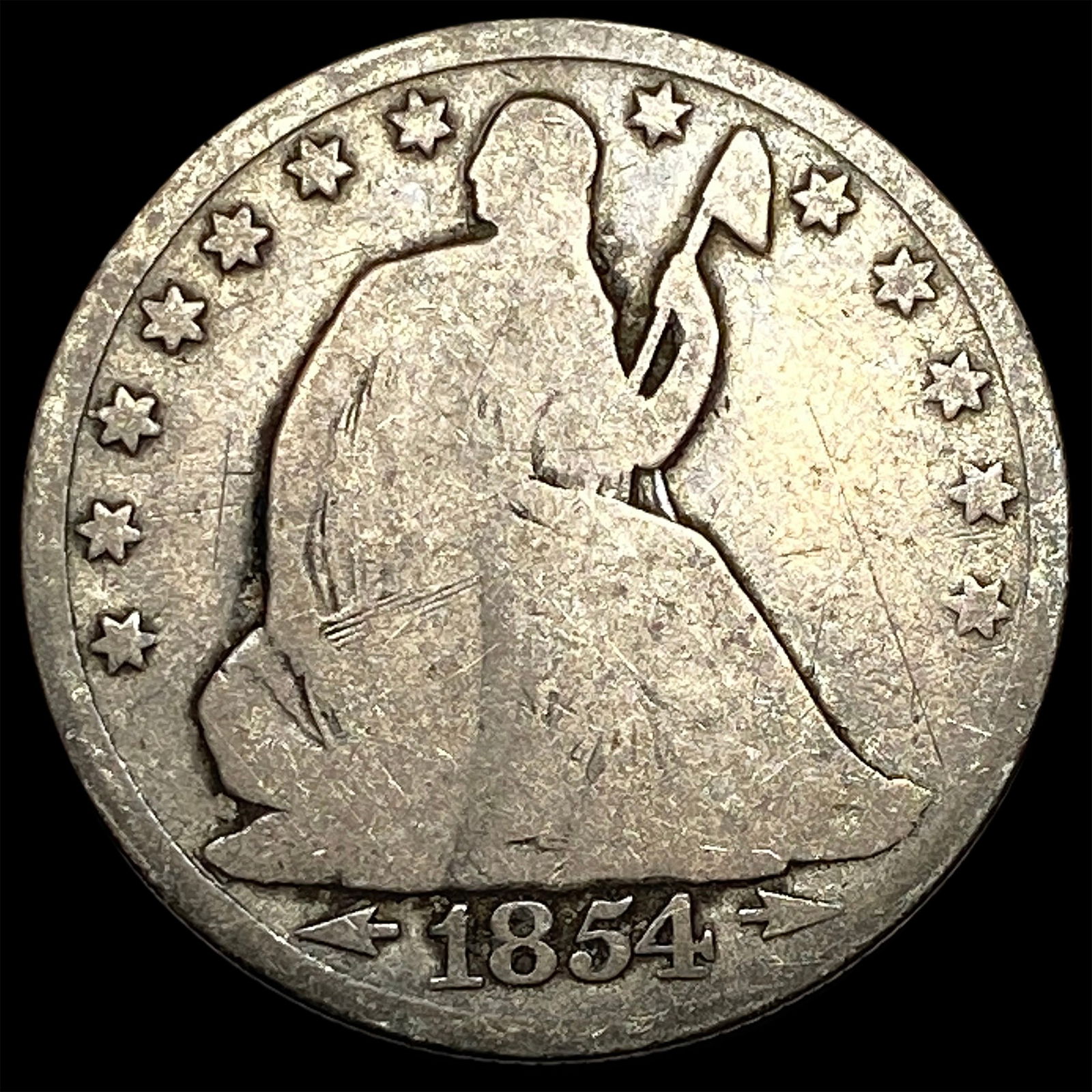 1854 Arrows Seated Liberty Half Dollar HIGH GRADE (1 of 2)