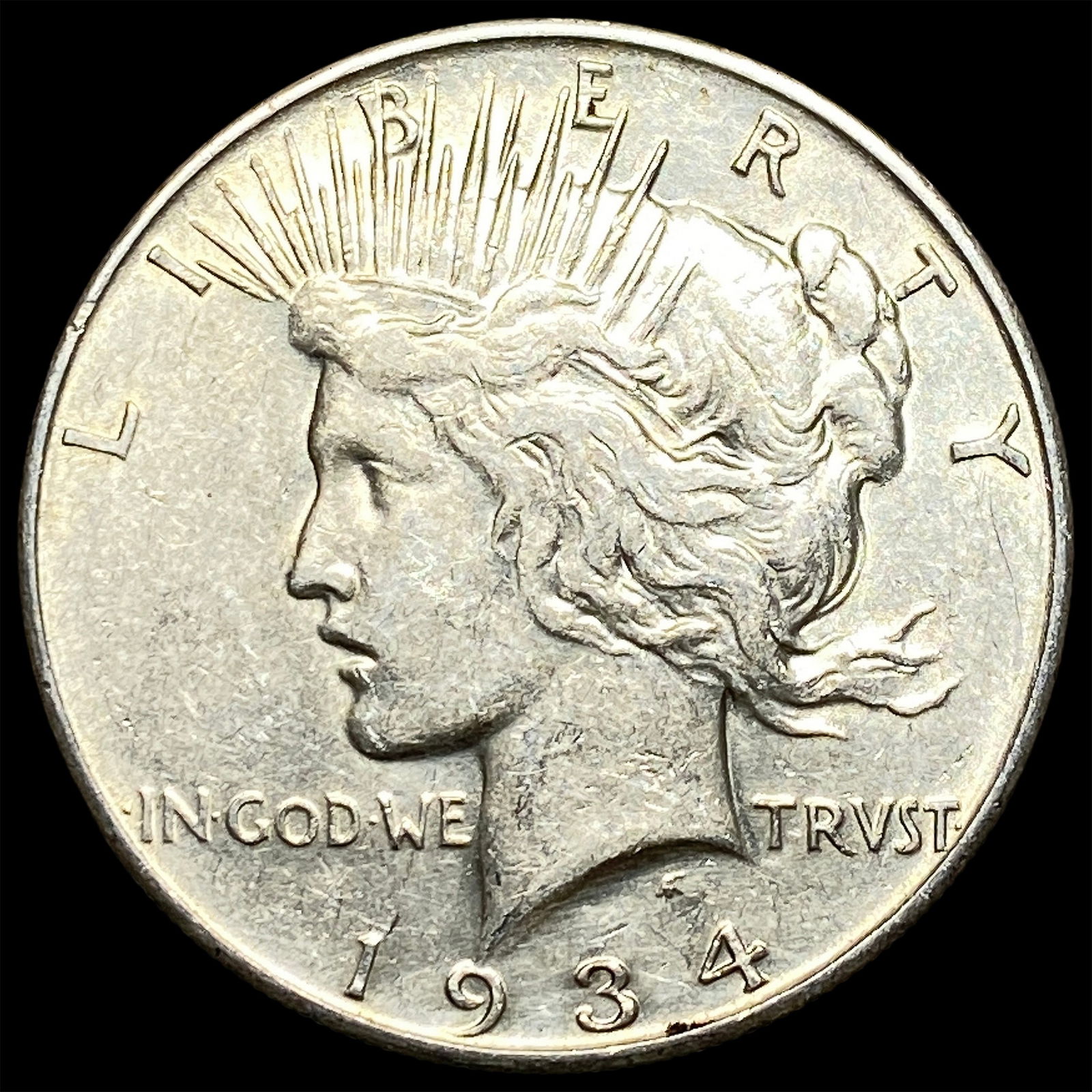 1934 Silver Peace Dollar CLOSELY UNCIRCULATED: 1934 Silver Peace Dollar CLOSELY UNCIRCULATED