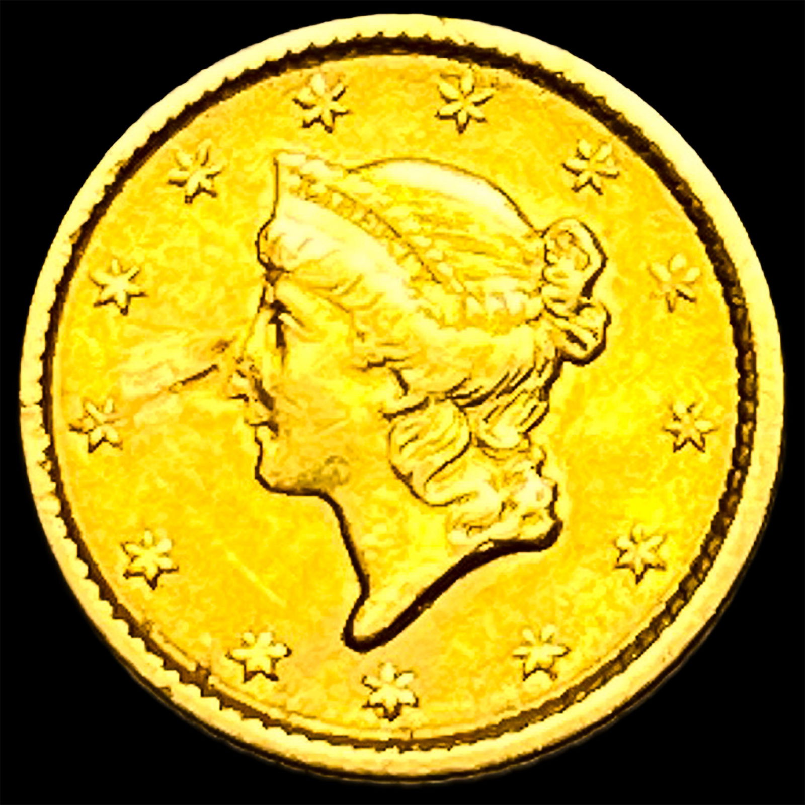 1853-C Gold $1 Liberty Head UNCIRCULATED (1 of 2)
