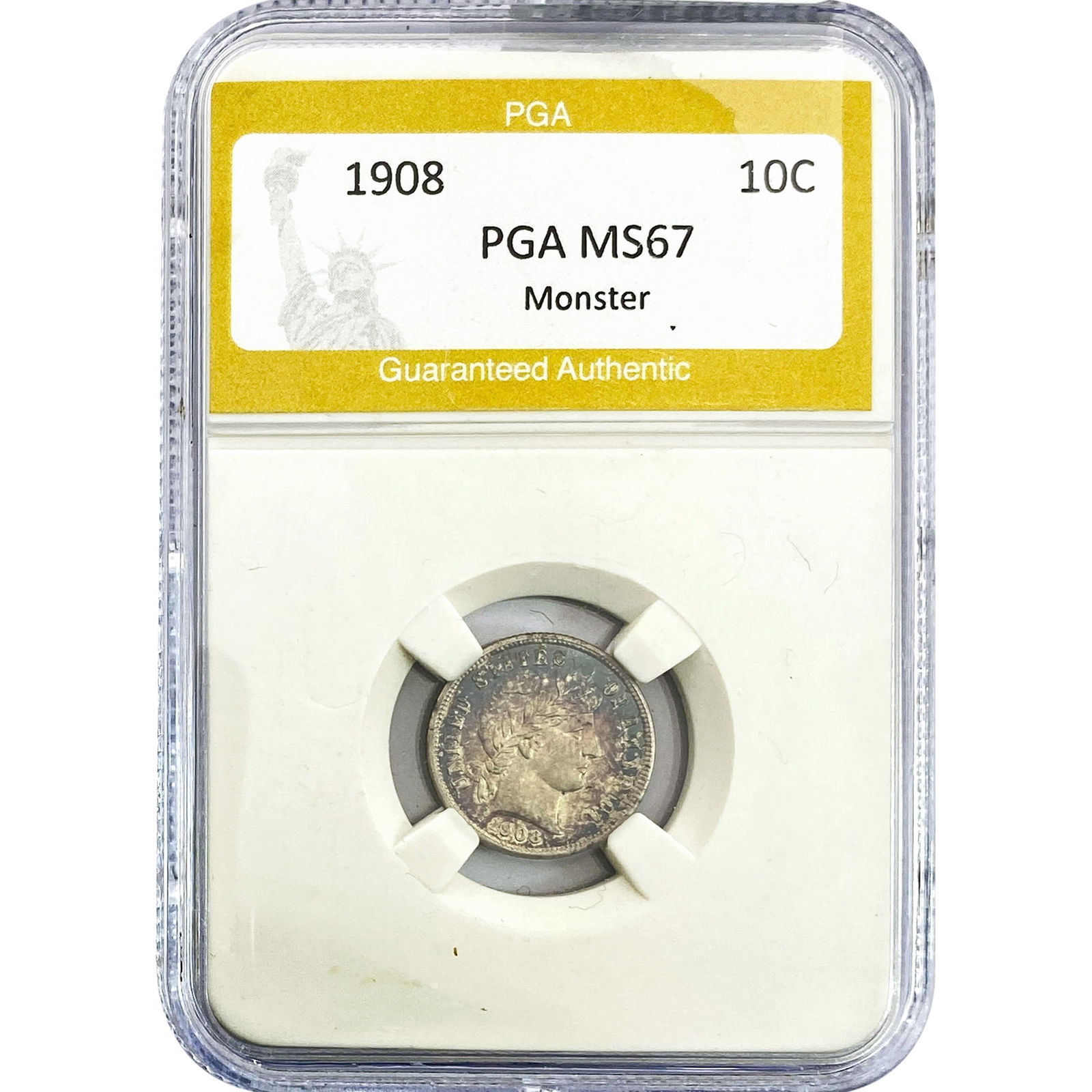 1908 Barber Dime PGA MS67 Monster (1 of 2)