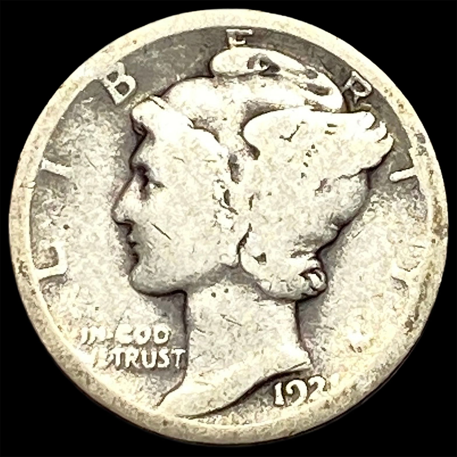 1923 Silver Mercury Dime NICELY CIRCULATED (1 of 2)