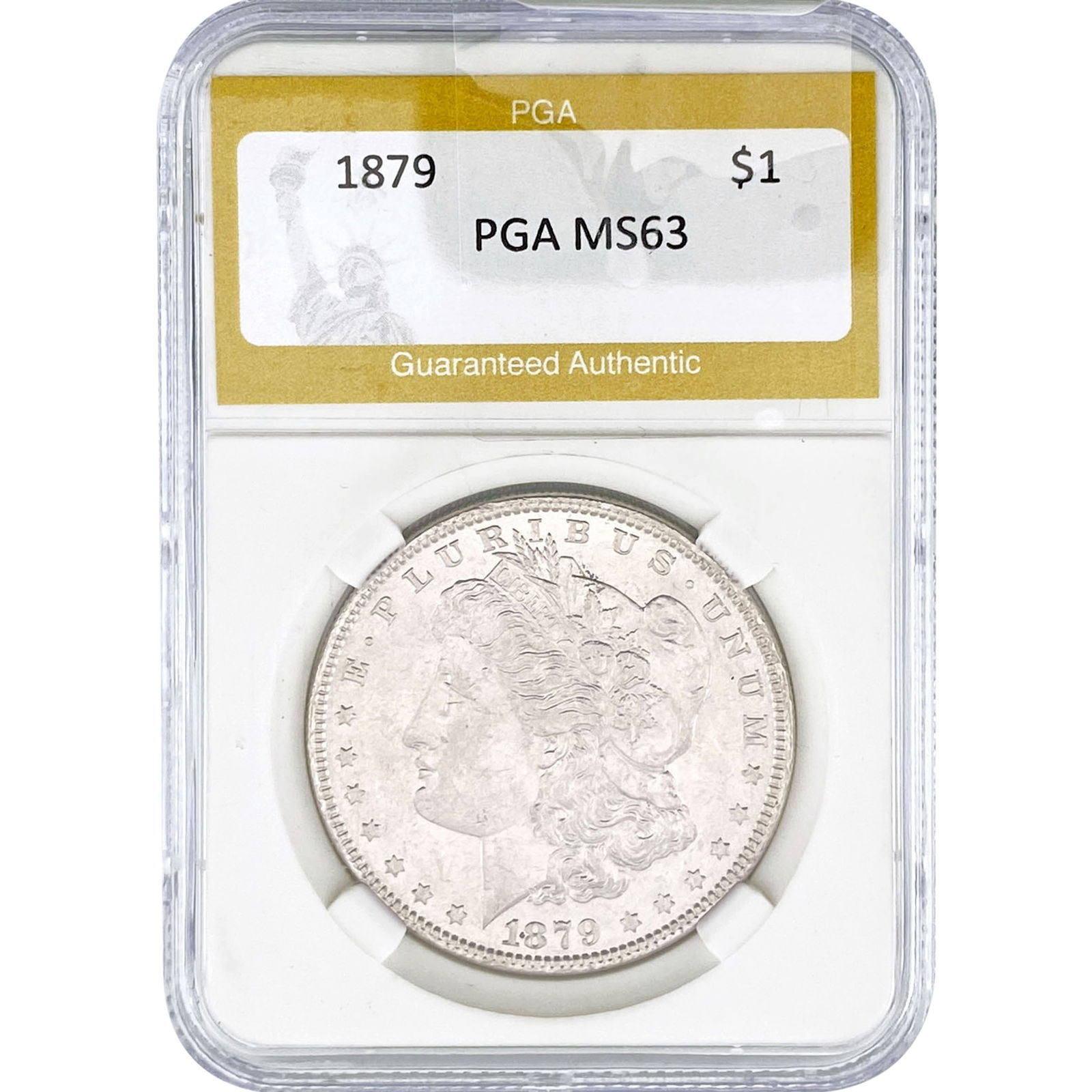 1879 Morgan Silver Dollar PGA MS63: 1879 Morgan Silver Dollar PGA MS63