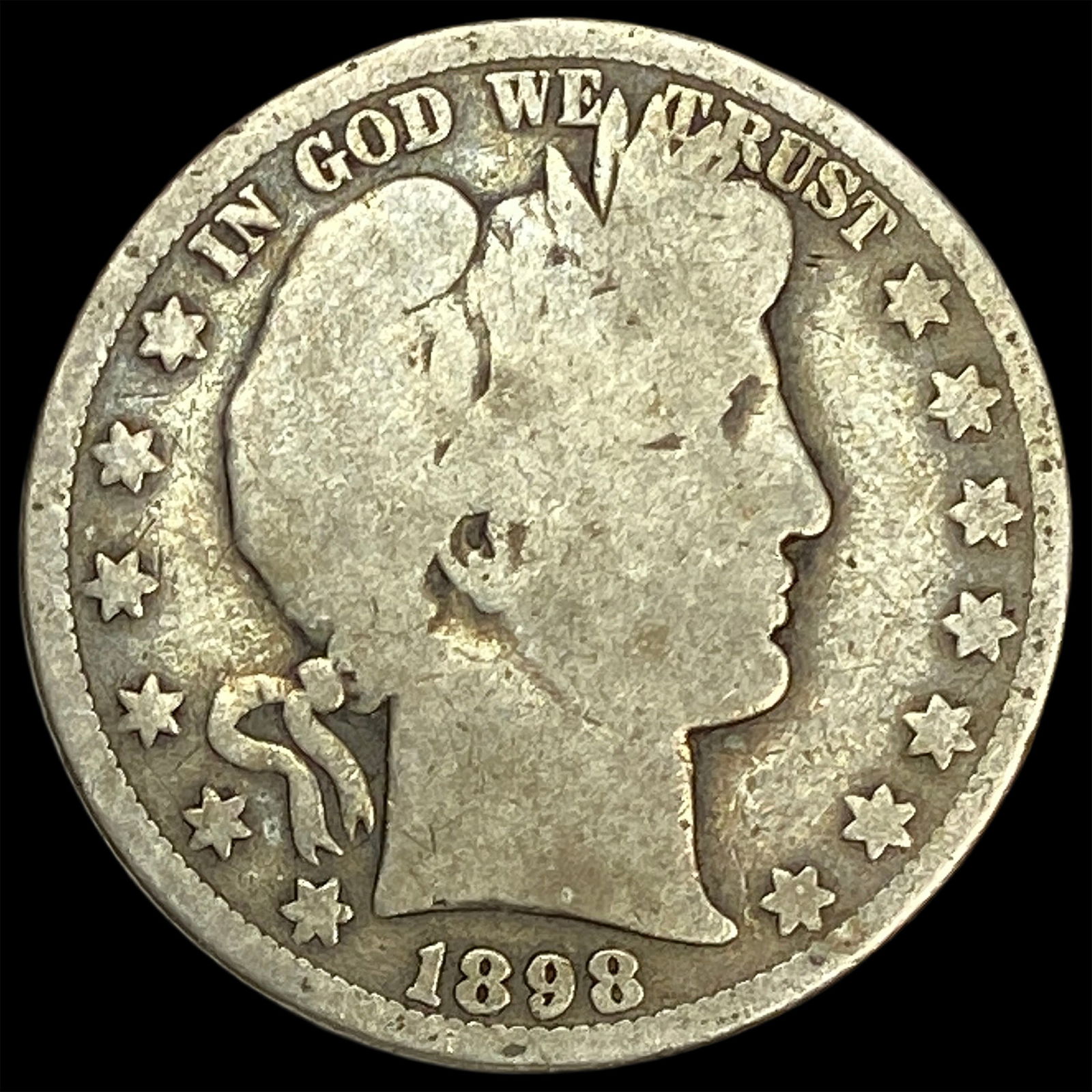 1898-O Silver Barber Half Dollar NICELY CIRCULATED (1 of 2)
