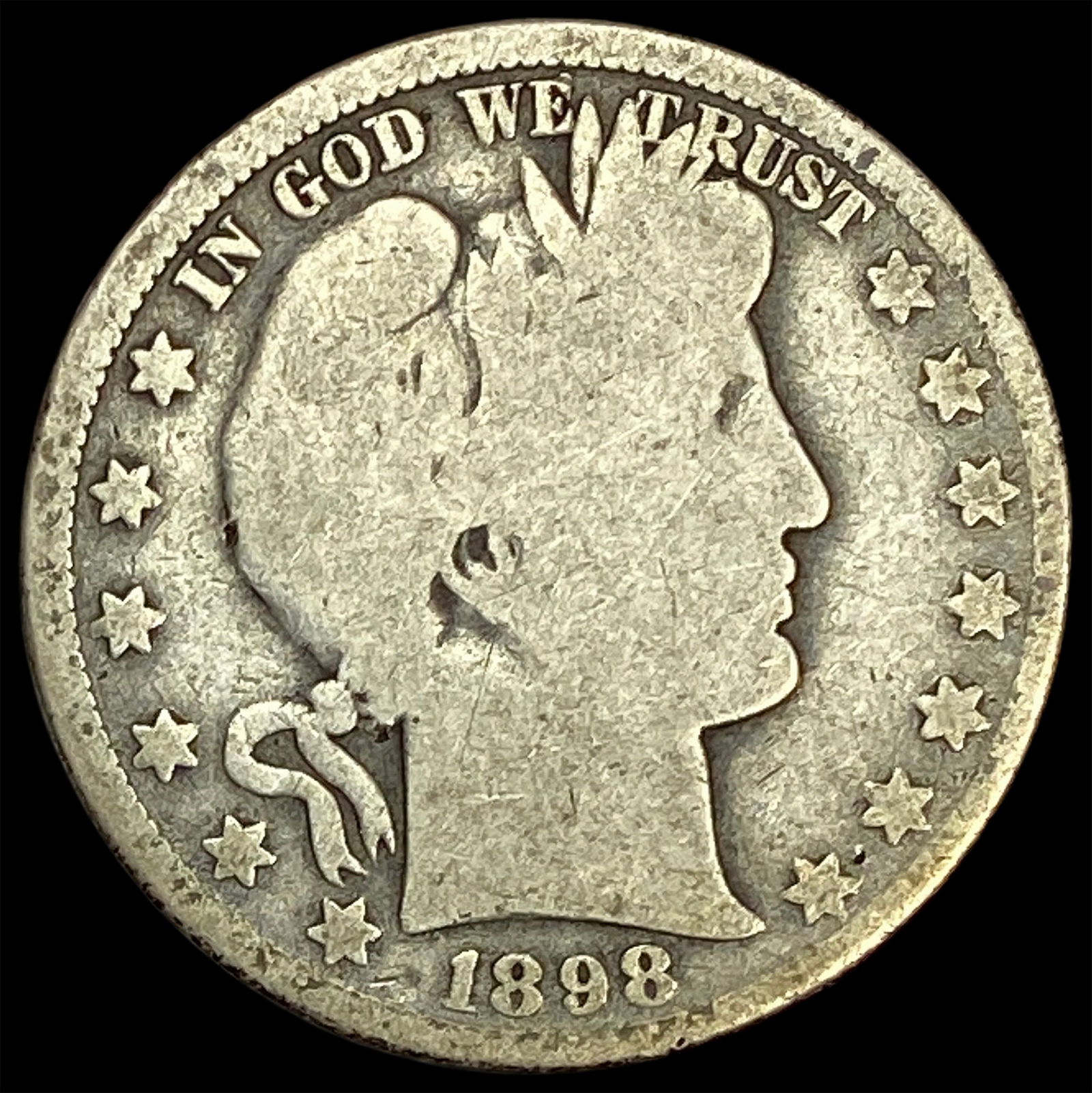 1898-O Silver Barber Half Dollar NICELY CIRCULATED (1 of 2)