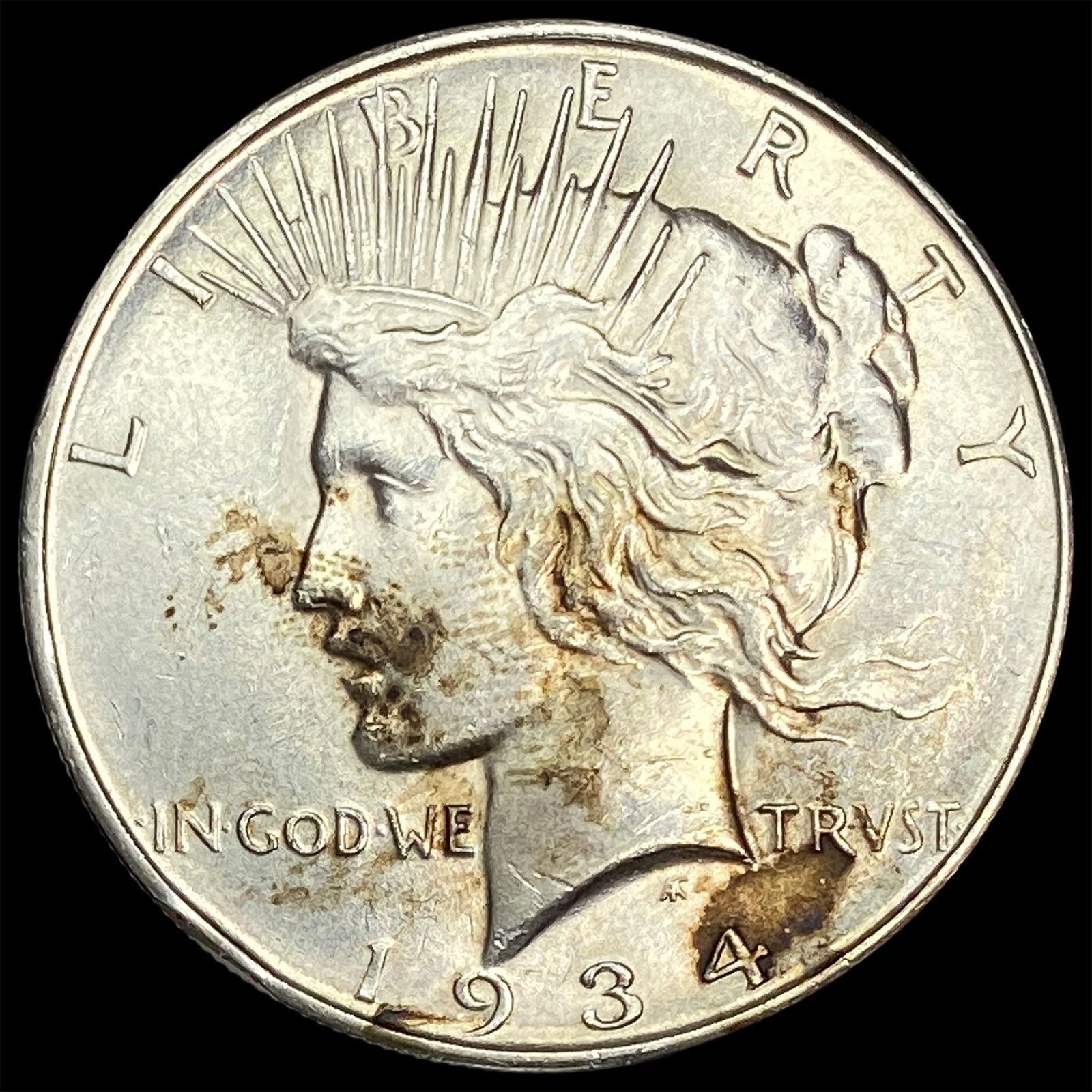 1934 Peace Silver Dollar CLOSELY UNCIRCULATED: 1934 Peace Silver Dollar CLOSELY UNCIRCULATED