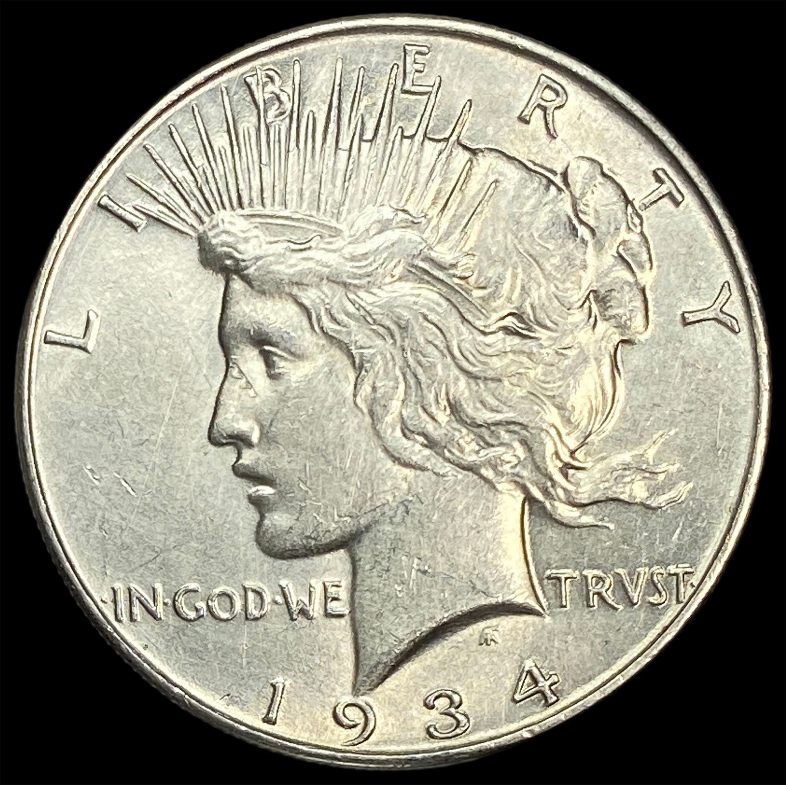 1934 Silver Peace Dollar CLOSELY UNCIRCULATED: 1934 Silver Peace Dollar CLOSELY UNCIRCULATED