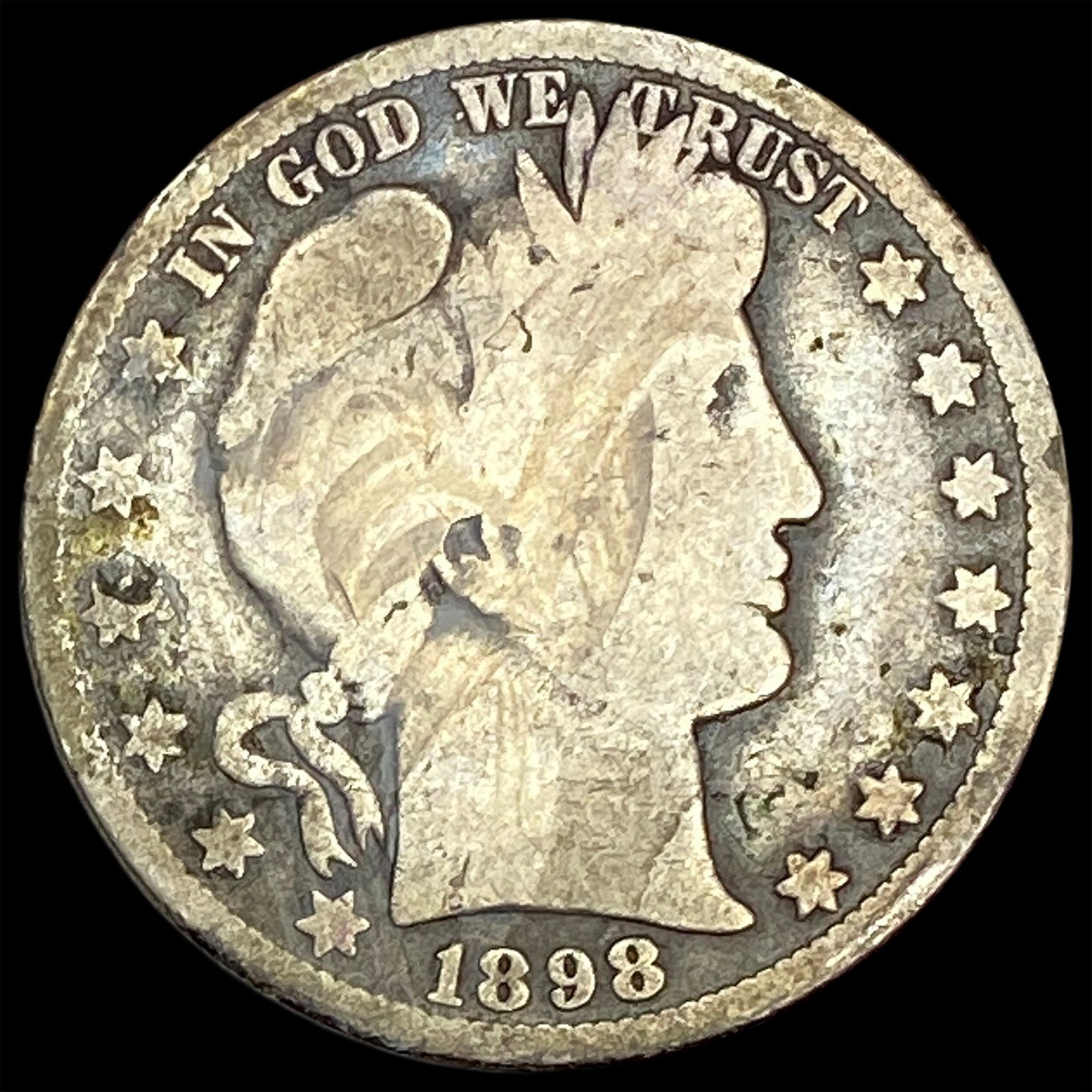 1898-O Silver Barber Half Dollar NICELY CIRCULATED (1 of 2)
