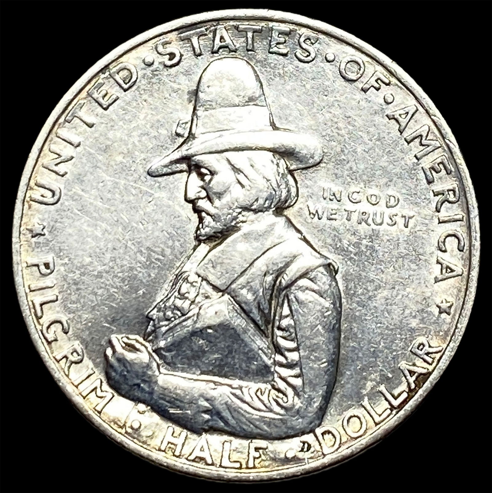 1920 Silver Pilgrim Tercentenary Half Dollar CLOSELY UNCIRCULATED (1 of 2)
