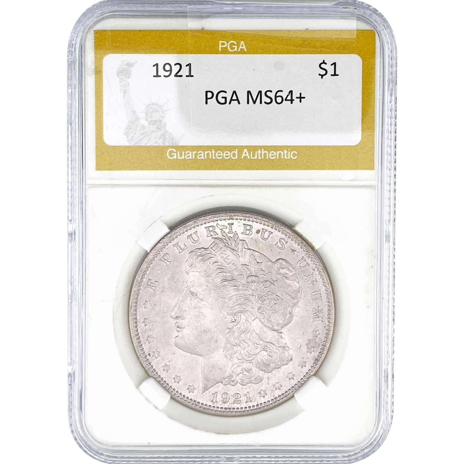 1921 Morgan Silver Dollar PGA MS64+: 1921 Morgan Silver Dollar PGA MS64+