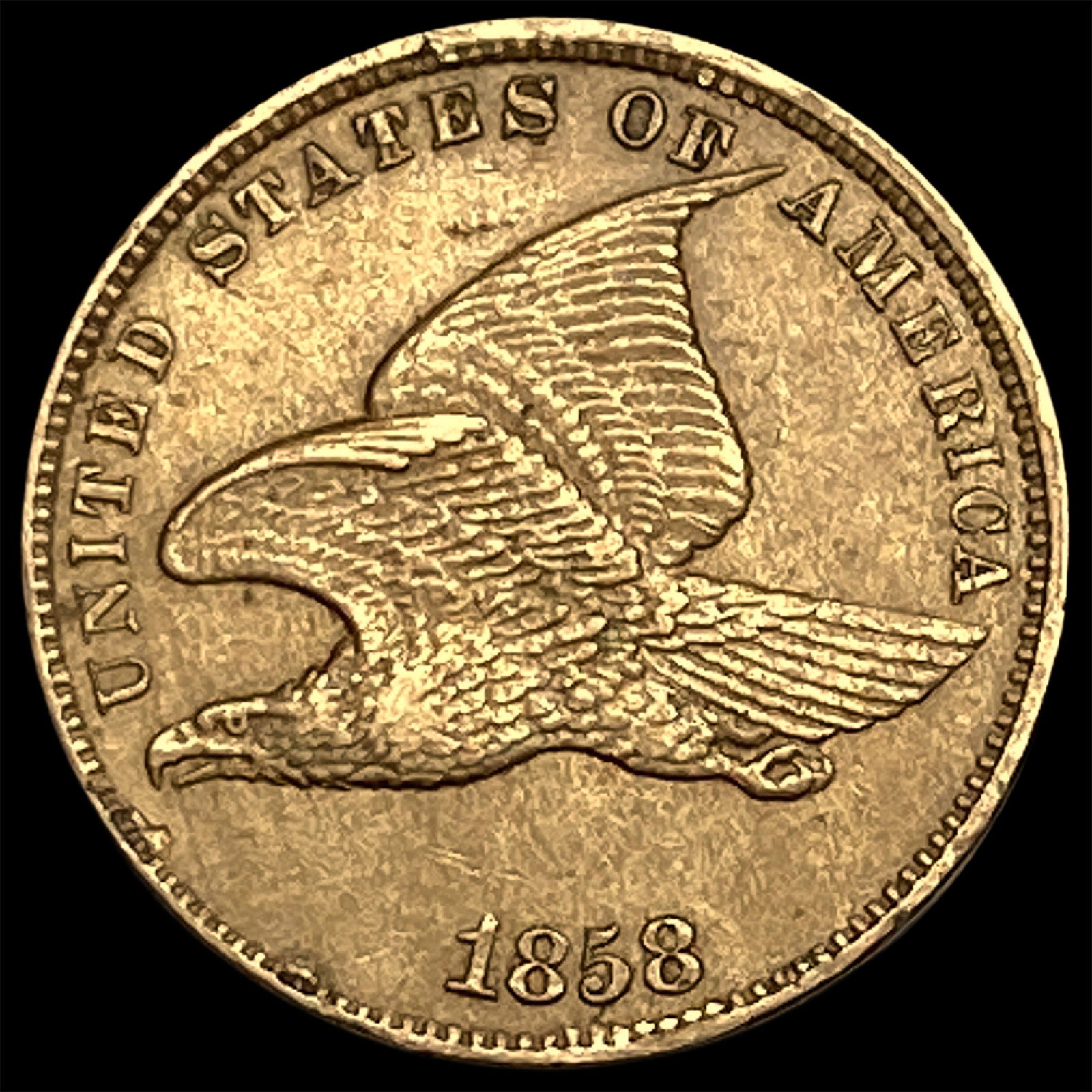 1858 Copper-Nickel Flying Eagle Cent HIGH GRADE (1 of 2)