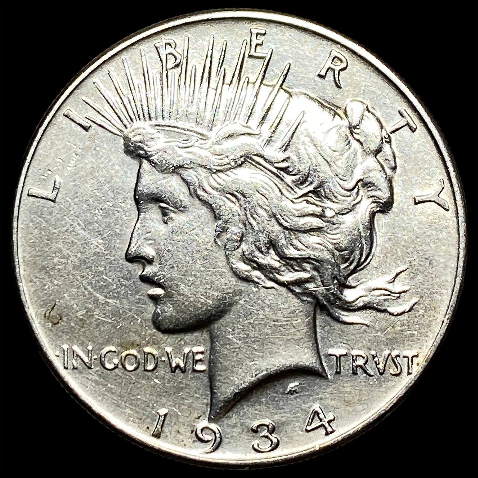 1934 Silver Peace Dollar CLOSELY UNCIRCULATED: 1934 Silver Peace Dollar CLOSELY UNCIRCULATED