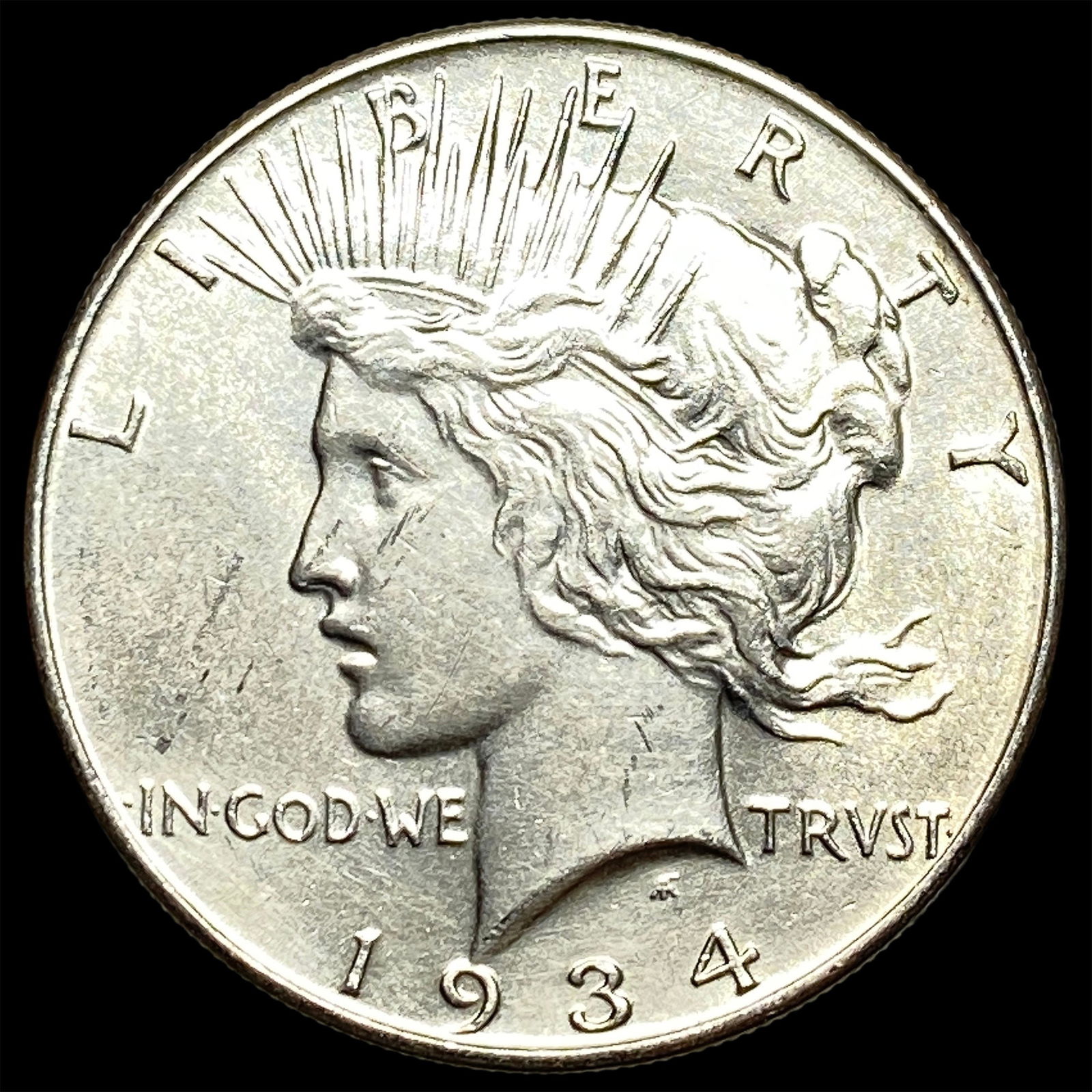 1934 Peace Silver Dollar CLOSELY UNCIRCULATED: 1934 Peace Silver Dollar CLOSELY UNCIRCULATED