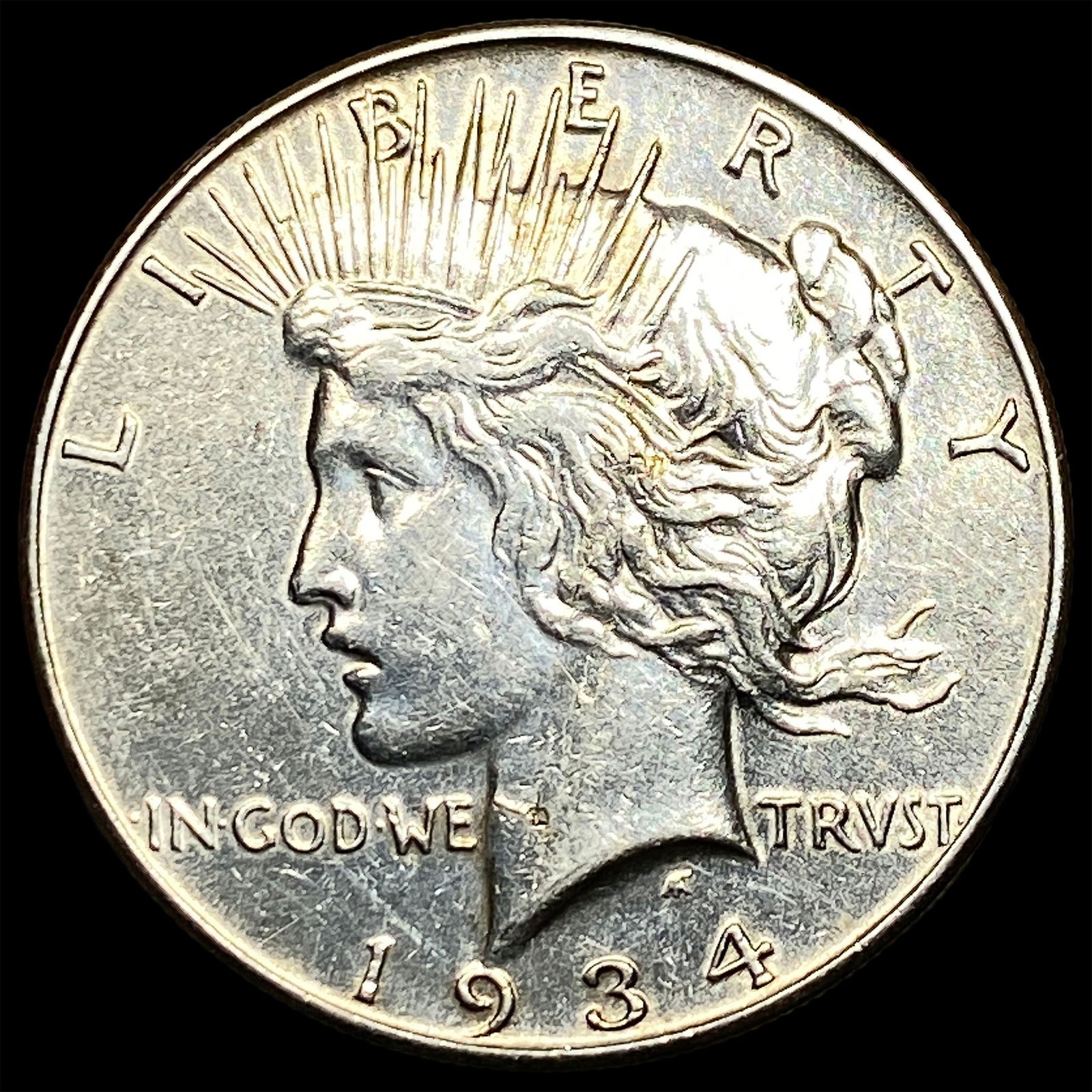 1934 Peace Silver Dollar CLOSELY UNCIRCULATED: 1934 Peace Silver Dollar CLOSELY UNCIRCULATED