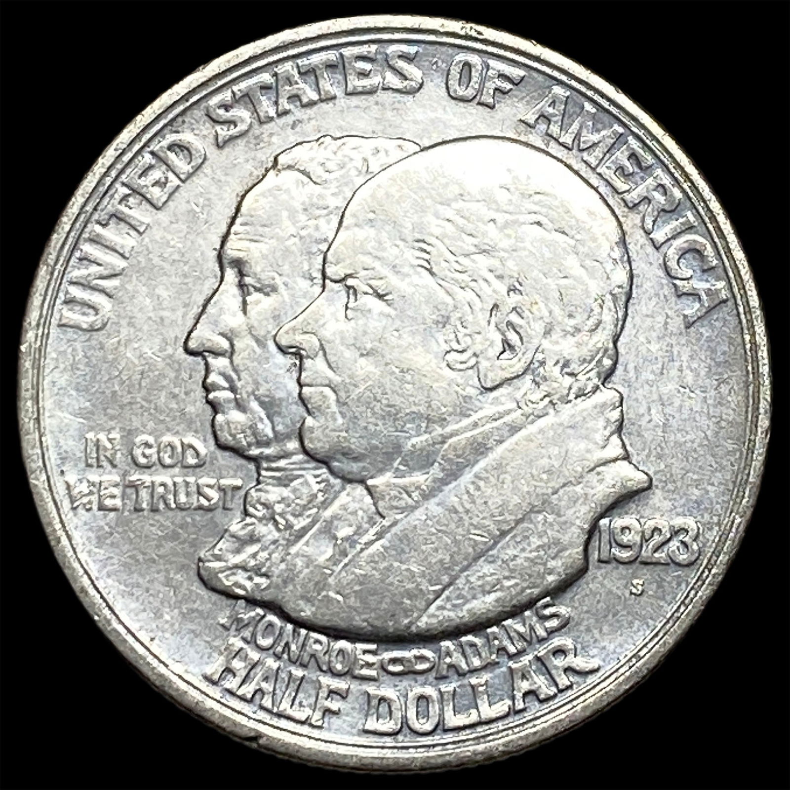 1923-S Silver Monroe Doctrine Half Dollar CLOSELY UNCIRCULATED (1 of 2)