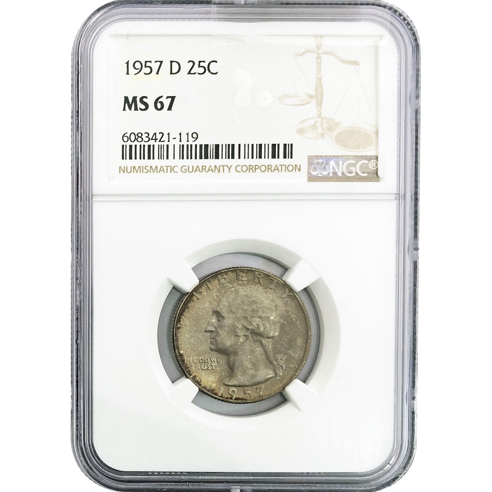 1957-D Washington Silver Quarter NGC MS67 (1 of 2)