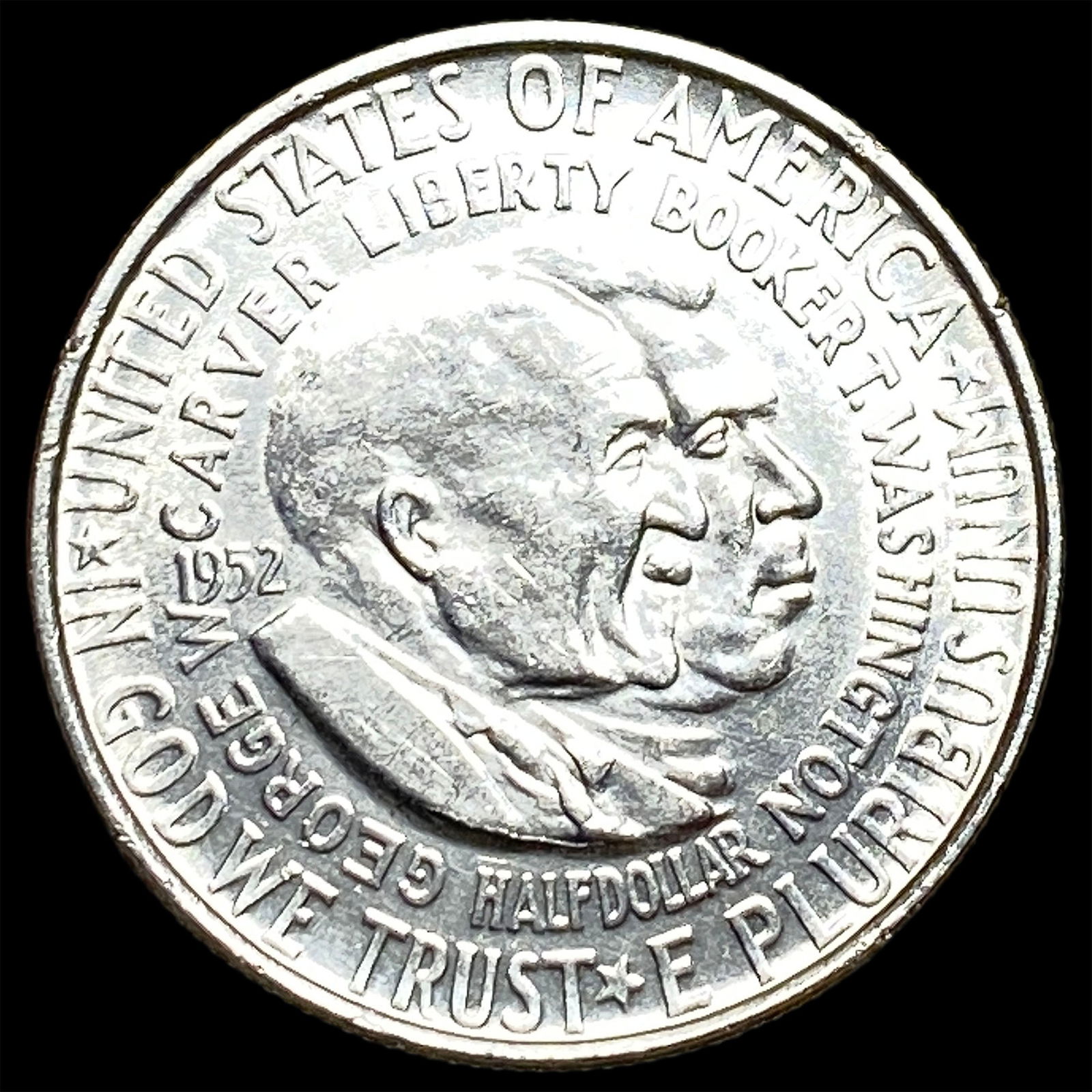 1952 Silver Half Dollar Booker T. Washington-Carver UNCIRCULATED (1 of 2)