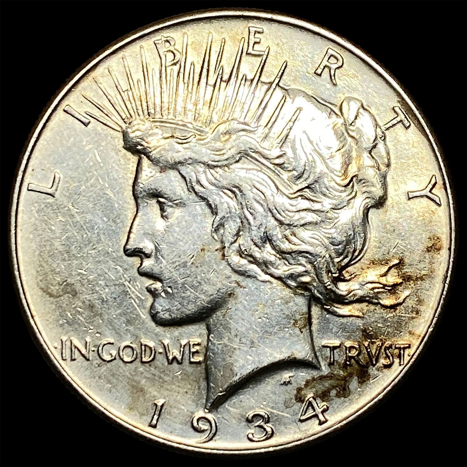 1934 Silver Peace Dollar CLOSELY UNCIRCULATED (1 of 2)