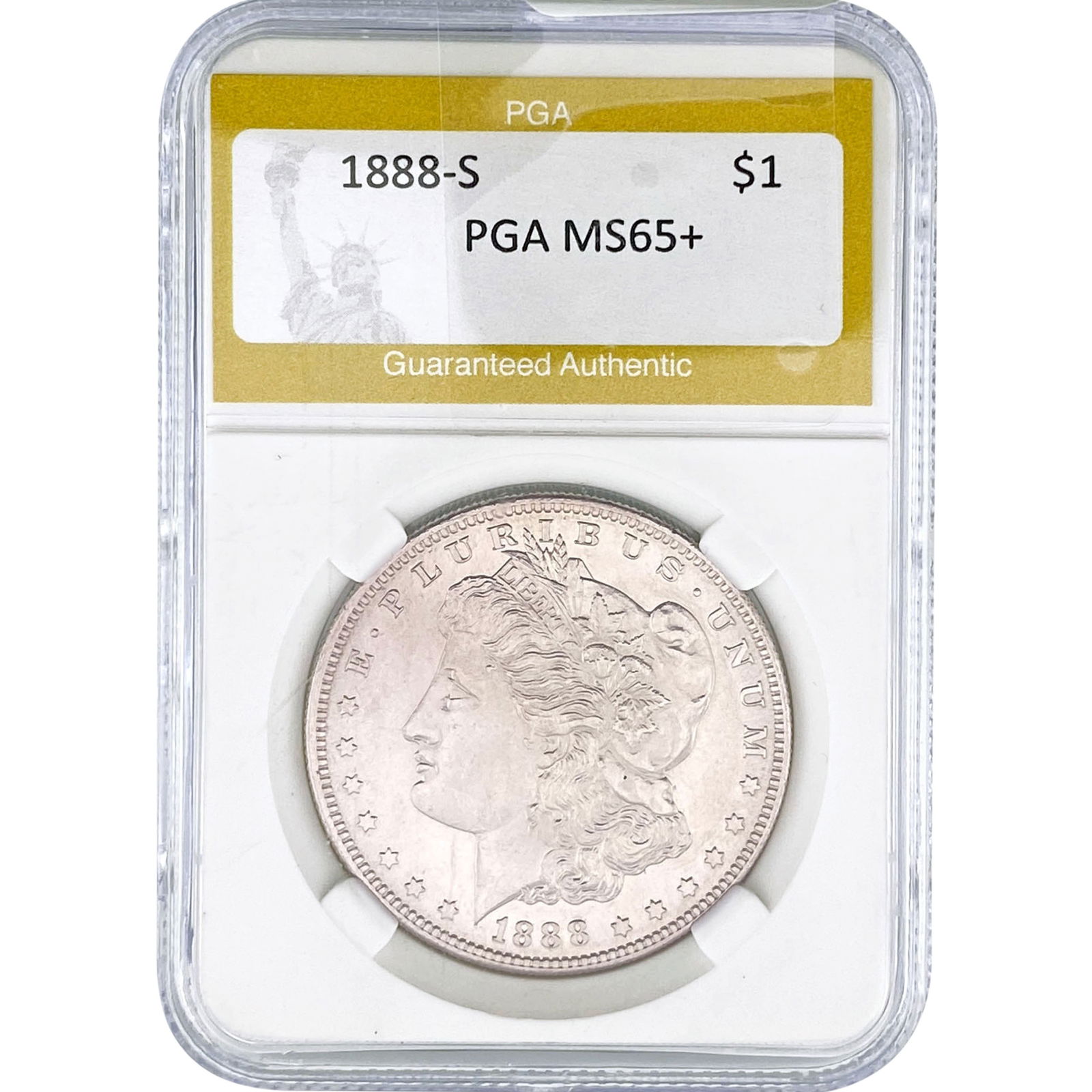 1888-S Morgan Silver Dollar PGA MS65+: 1888-S Morgan Silver Dollar PGA MS65+