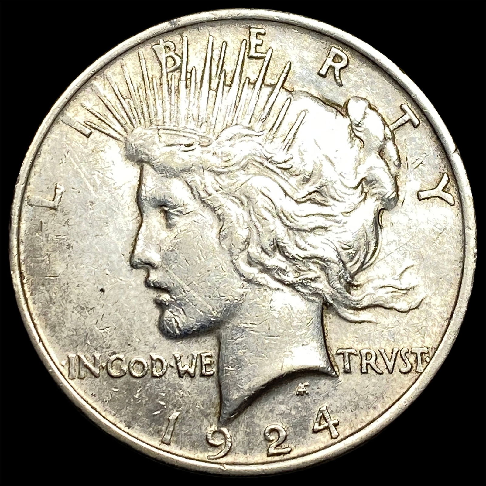 1924 Silver Peace Dollar CLOSELY UNCIRCULATED: 1924 Silver Peace Dollar CLOSELY UNCIRCULATED