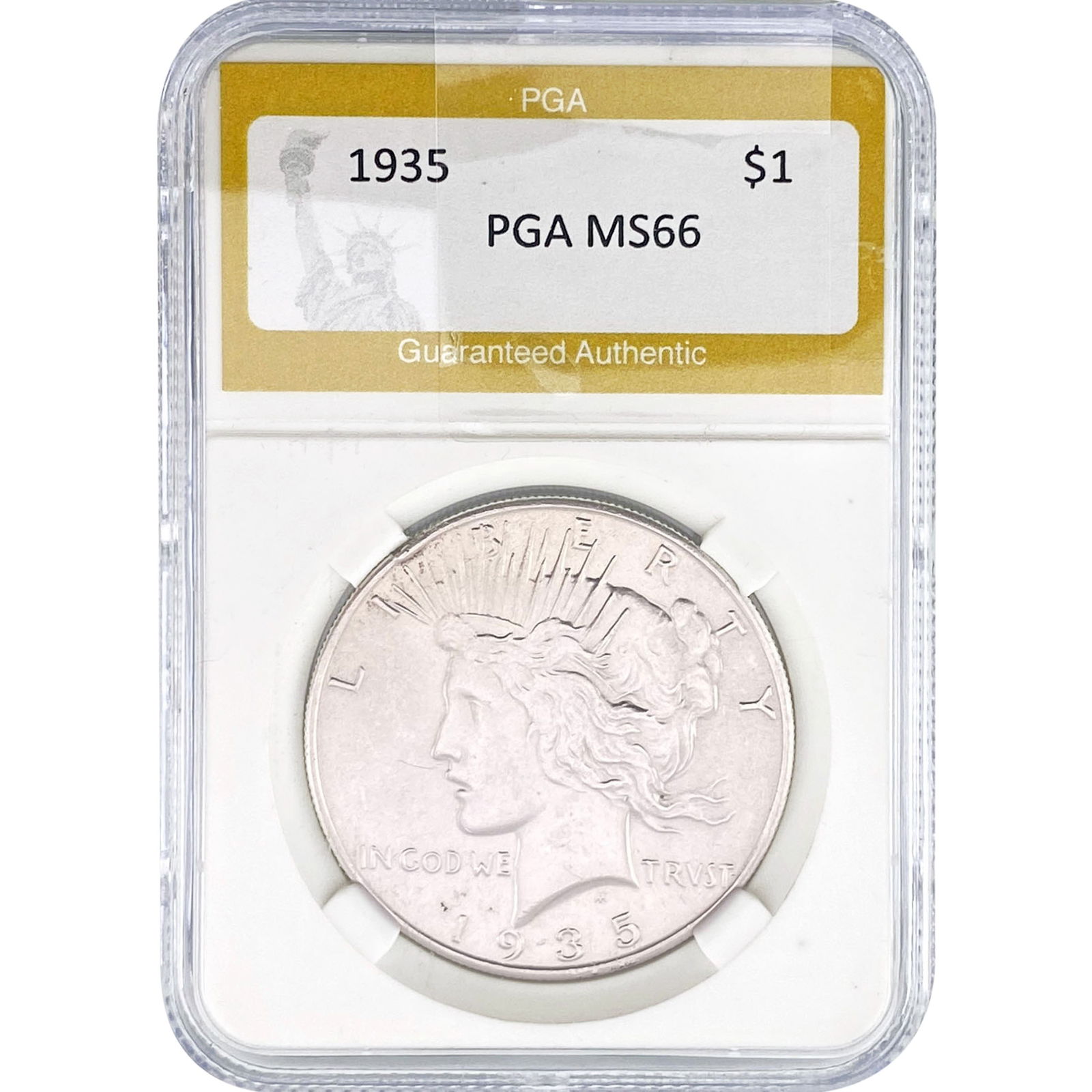 1935 Silver Peace Dollar PGA MS66 (1 of 2)