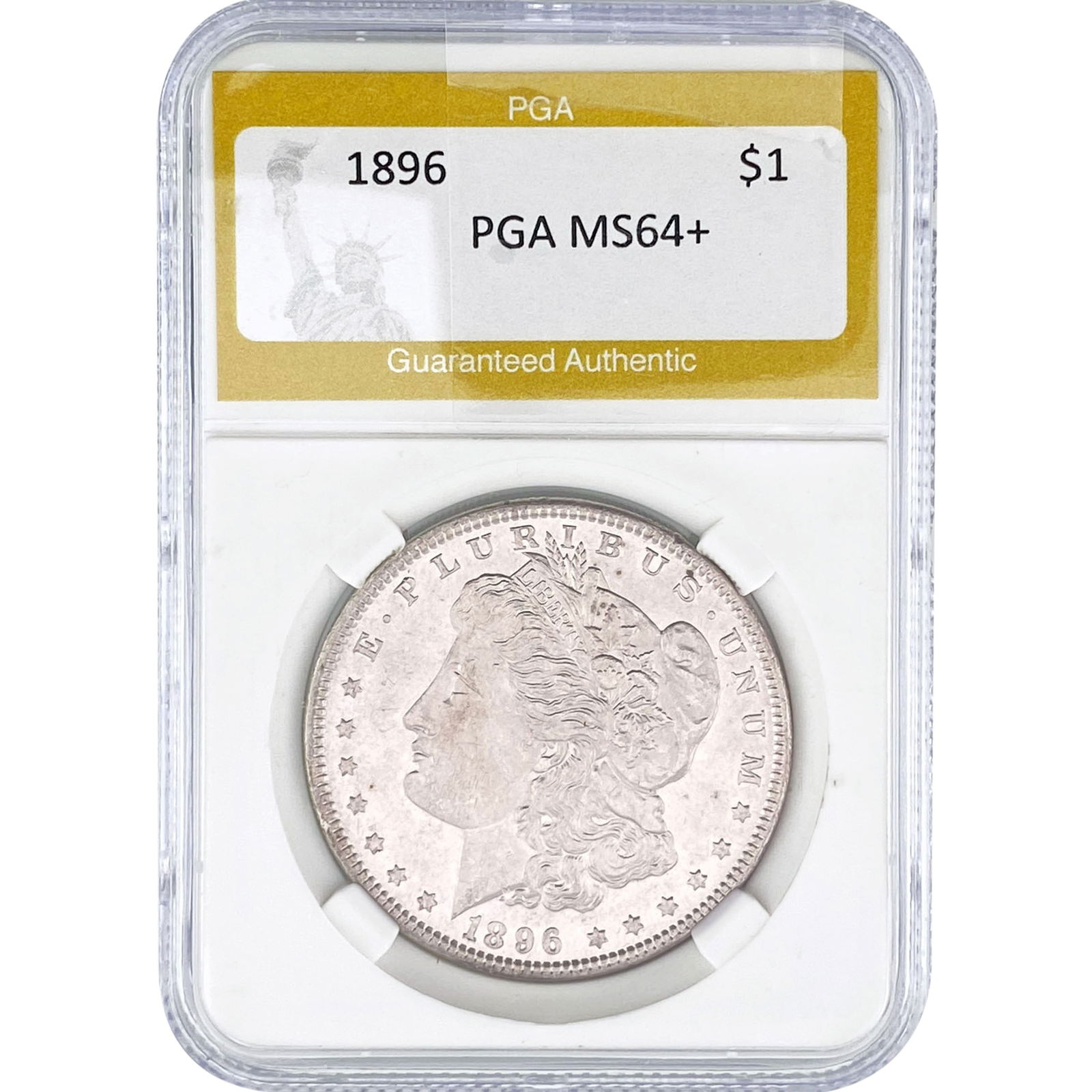 1896 Morgan Silver Dollar PGA MS64+: 1896 Morgan Silver Dollar PGA MS64+