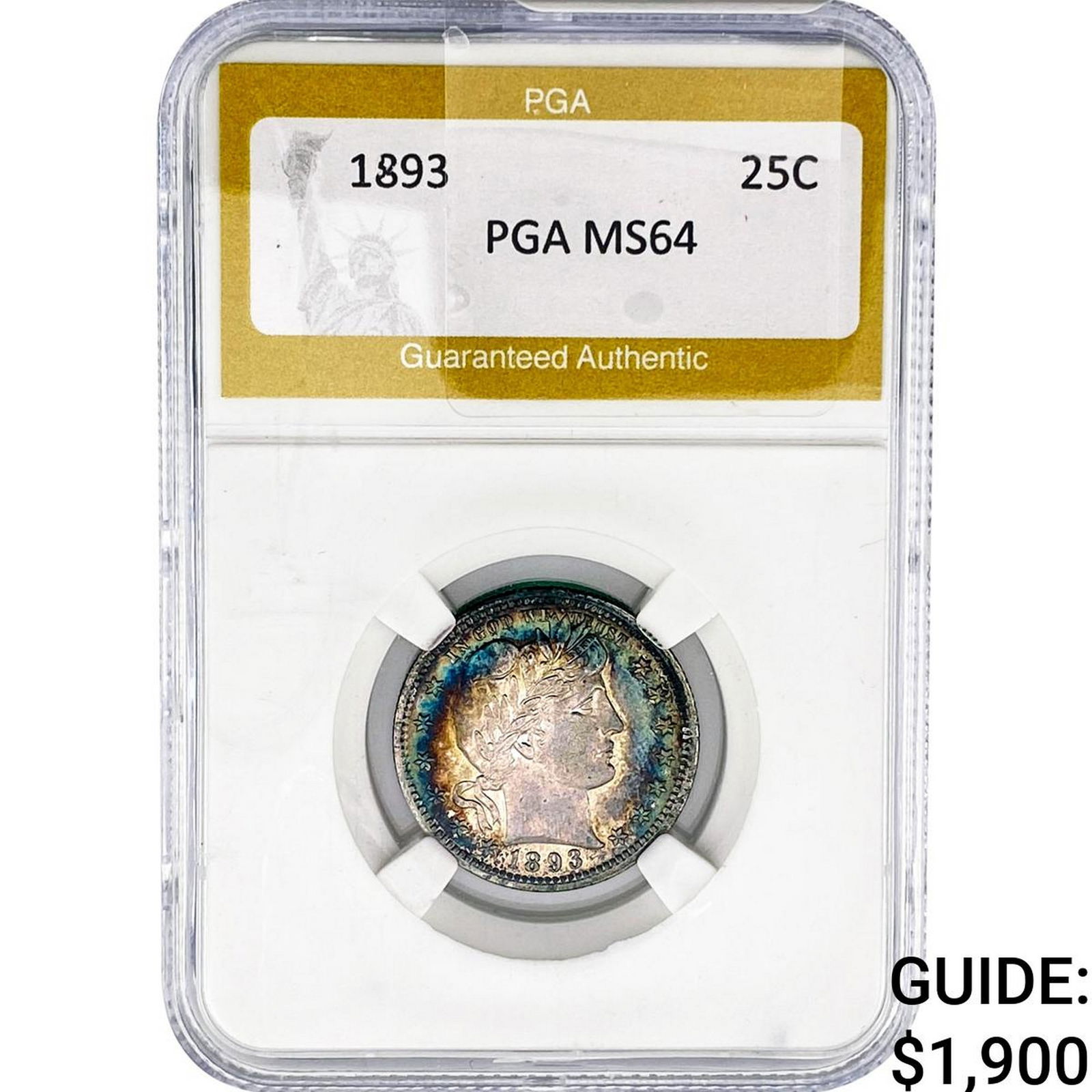 1893 Barber Quarter PGA MS64 (1 of 2)