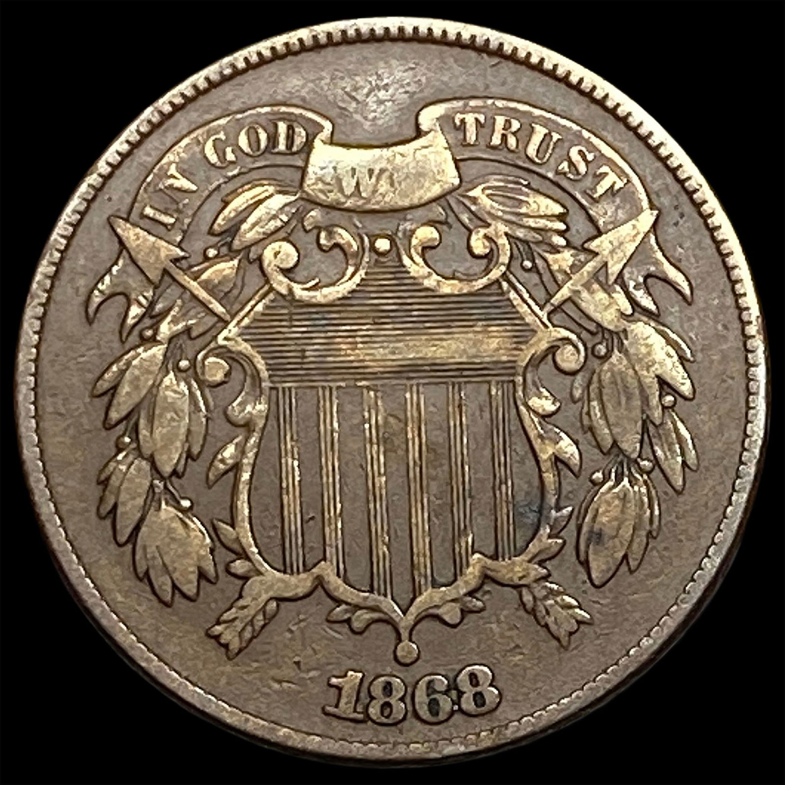 1868 Copper 2 Cents LIGHTLY CIRCULATED (1 of 2)