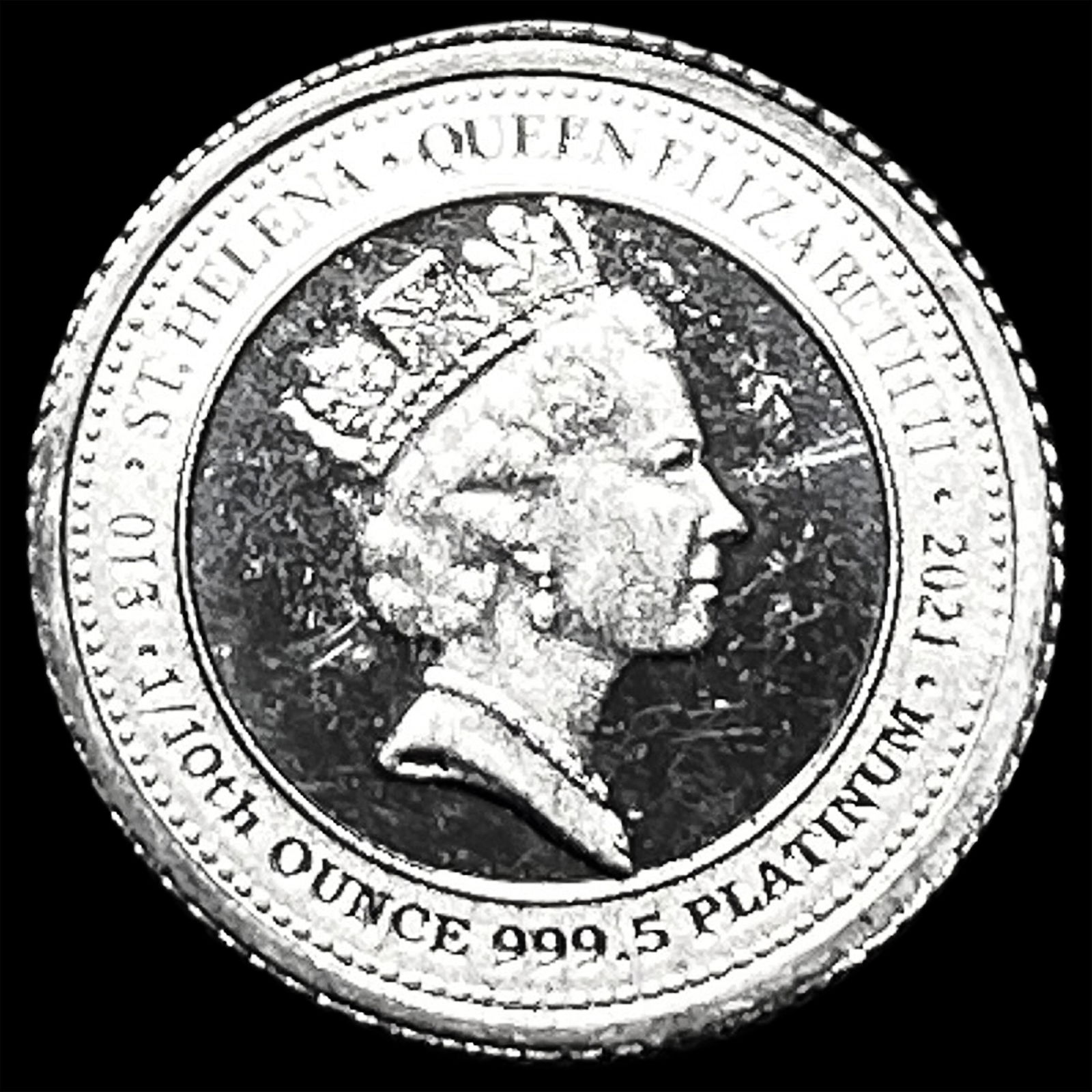 2021 St. Helena 1/10 oz Platinum Coin CHOICE PROOF (1 of 2)