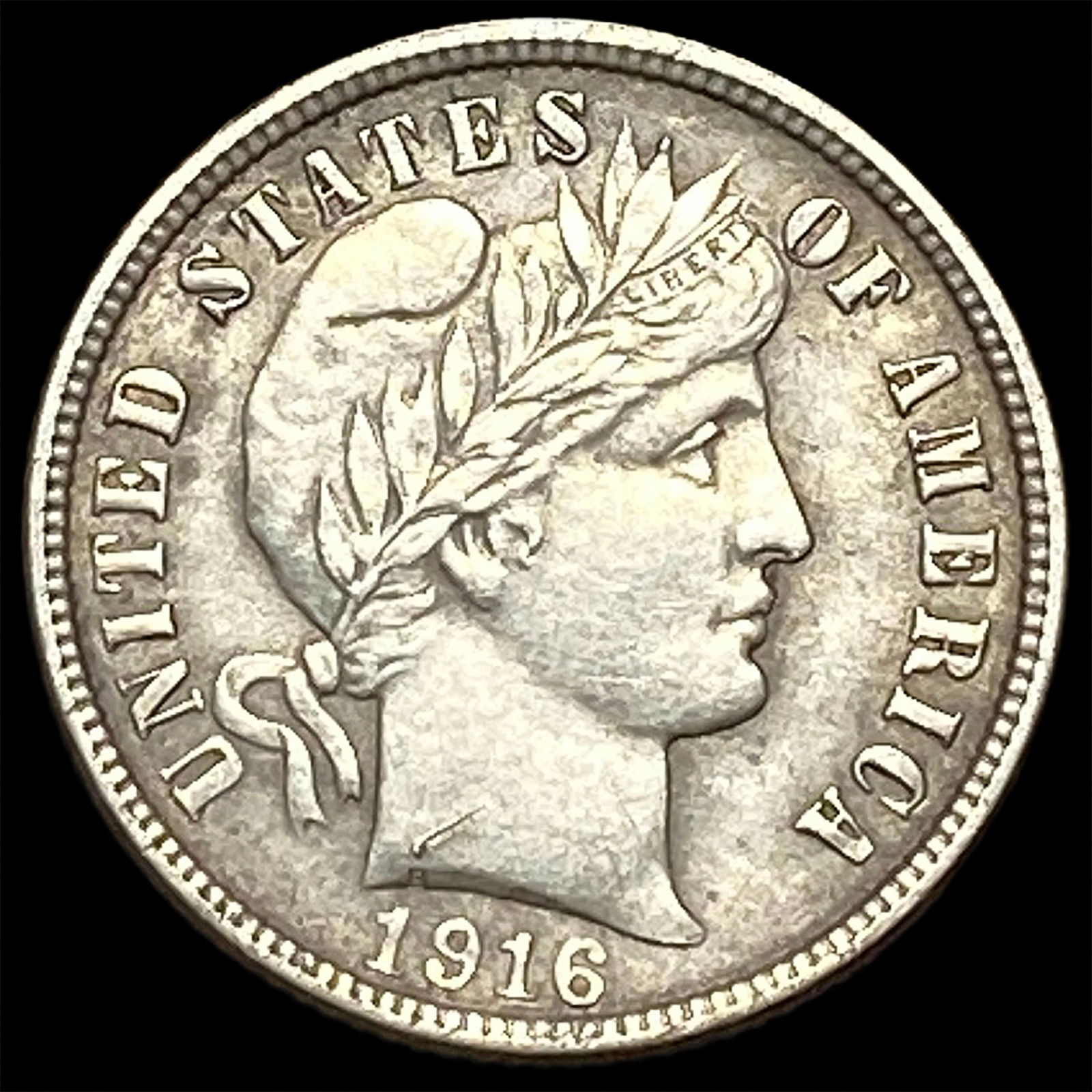 1916 Silver Barber Dime CLOSELY UNCIRCULATED: 1916 Silver Barber Dime CLOSELY UNCIRCULATED