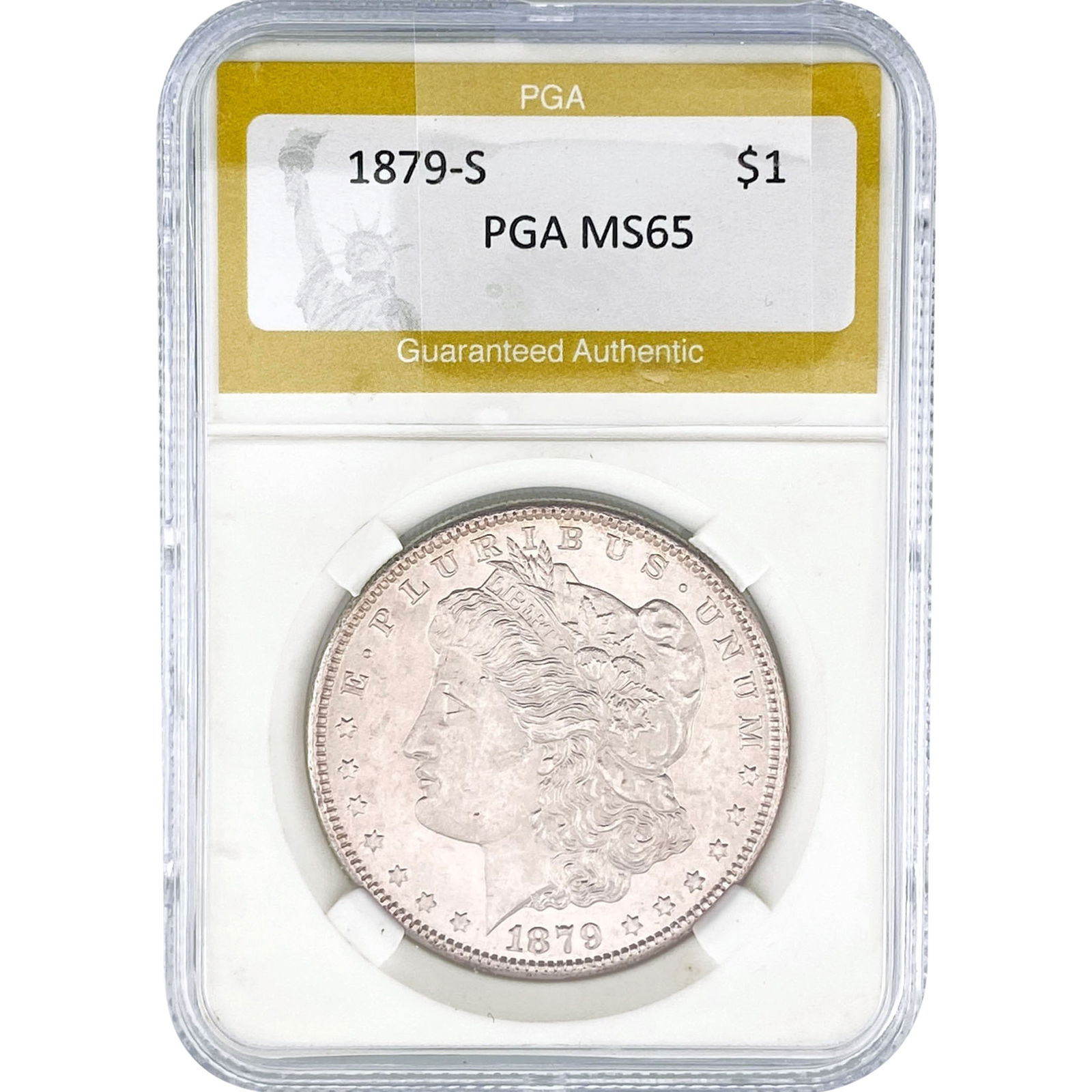 1879-S Morgan Silver Dollar PGA MS65: 1879-S Morgan Silver Dollar PGA MS65