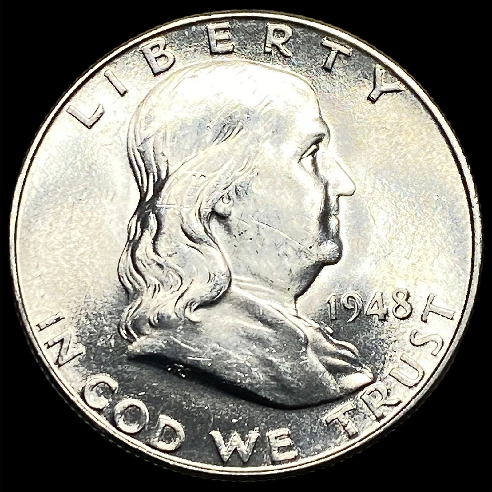 1948-D Silver Half Dollar Franklin UNCIRCULATED (1 of 2)