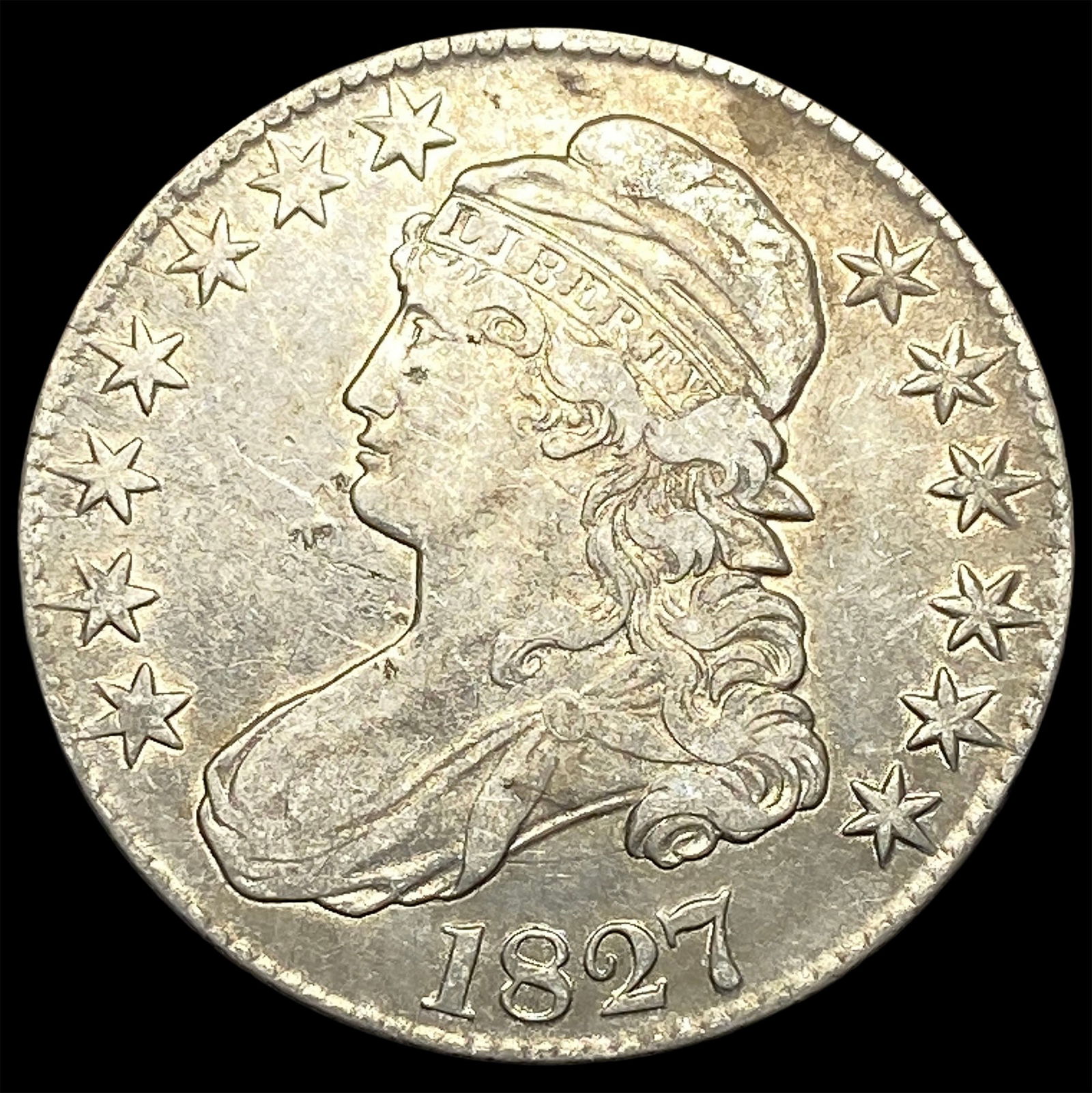 1827 Capped Bust Half Dollar NEARLY UNCIRCULATED (1 of 2)