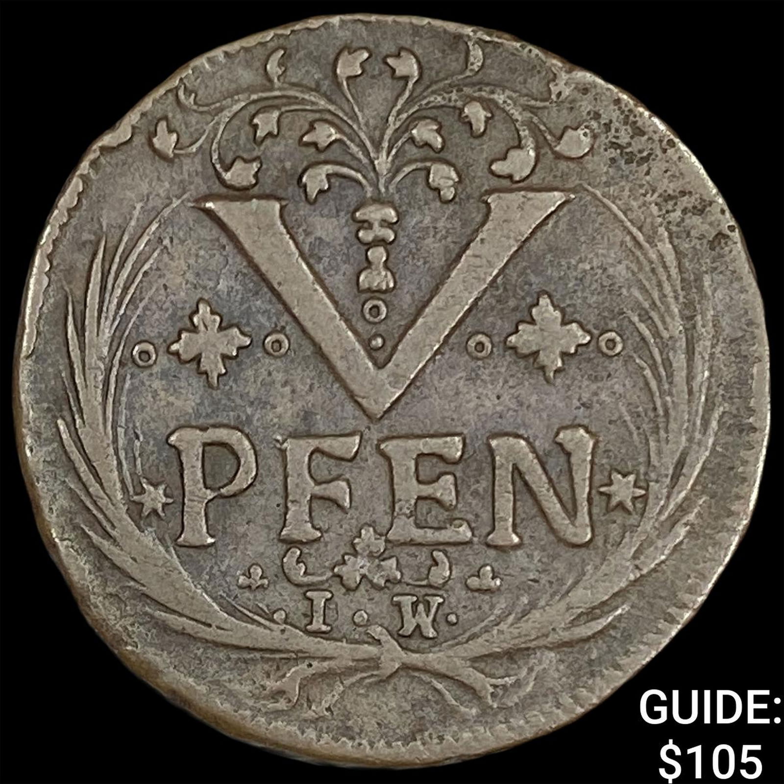 1726 German States 5 Pfennig UNCIRCULATED (1 of 2)