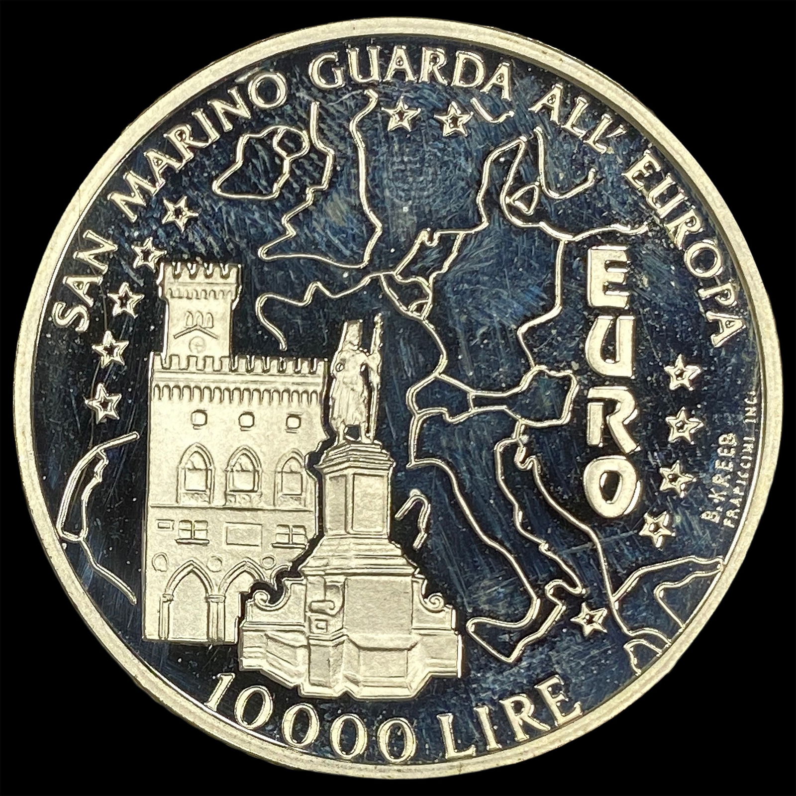 1996 San Marino Silver 10,000 Lire UNCIRCULATED: 1996 San Marino Silver 10,000 Lire UNCIRCULATED