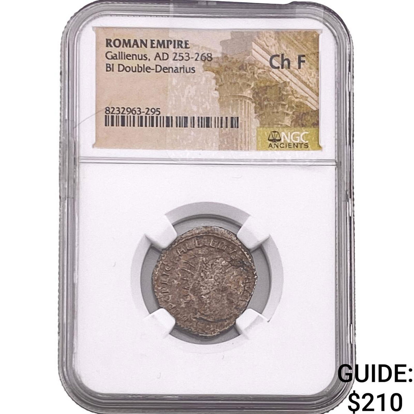Roman Gallienus 253-268 AD BI Dbl-Denarius NGC ChF (1 of 2)