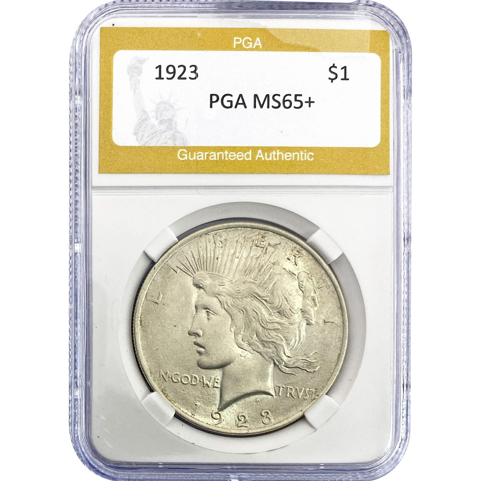 1923 Silver Peace Dollar PGA MS65+ (1 of 2)
