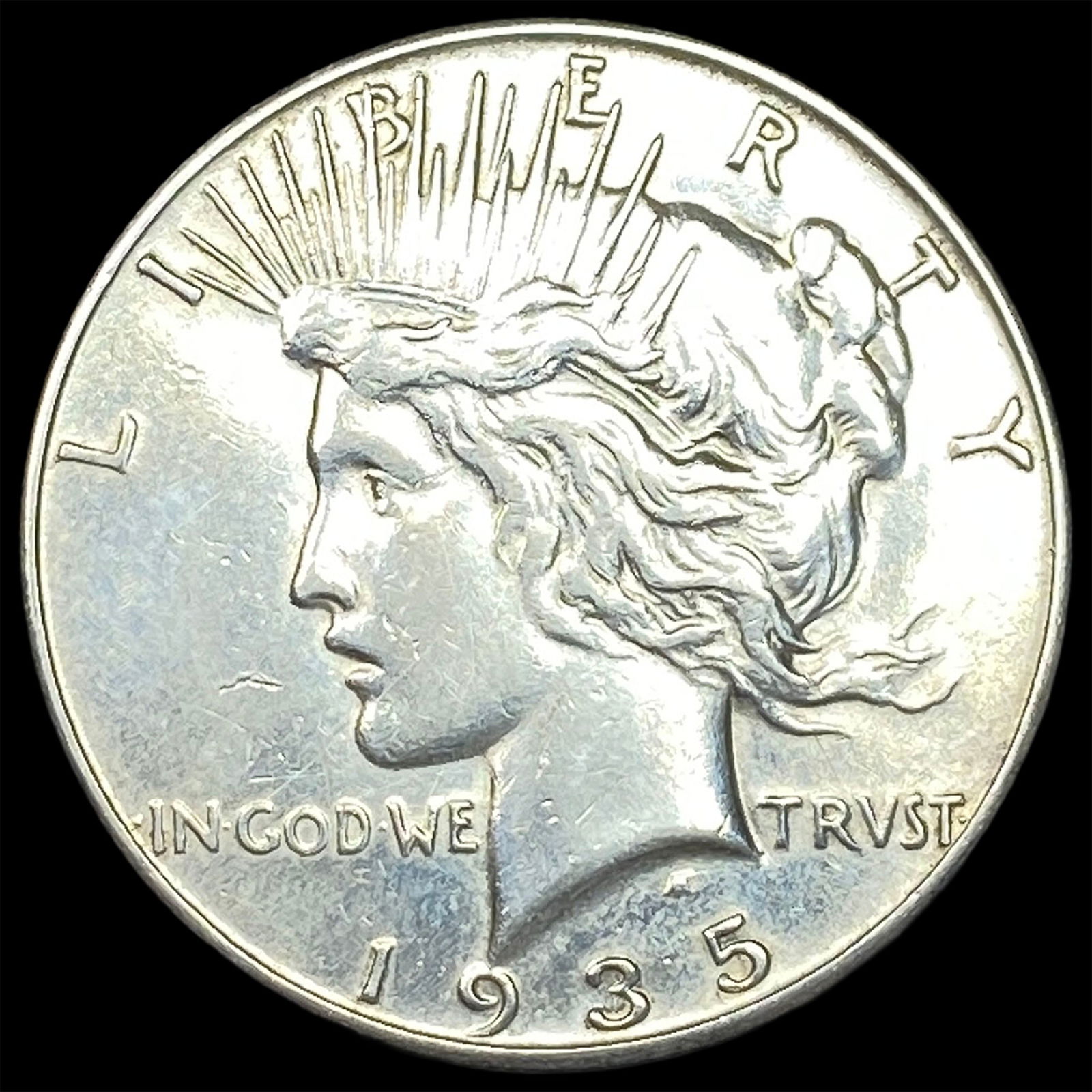 1935-S Silver Peace Dollar CLOSELY UNCIRCULATED (1 of 2)