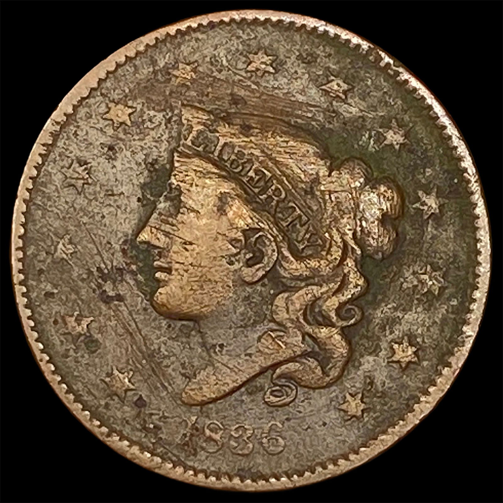 1836 Coronet Head Large Cent HIGH GRADE (1 of 2)